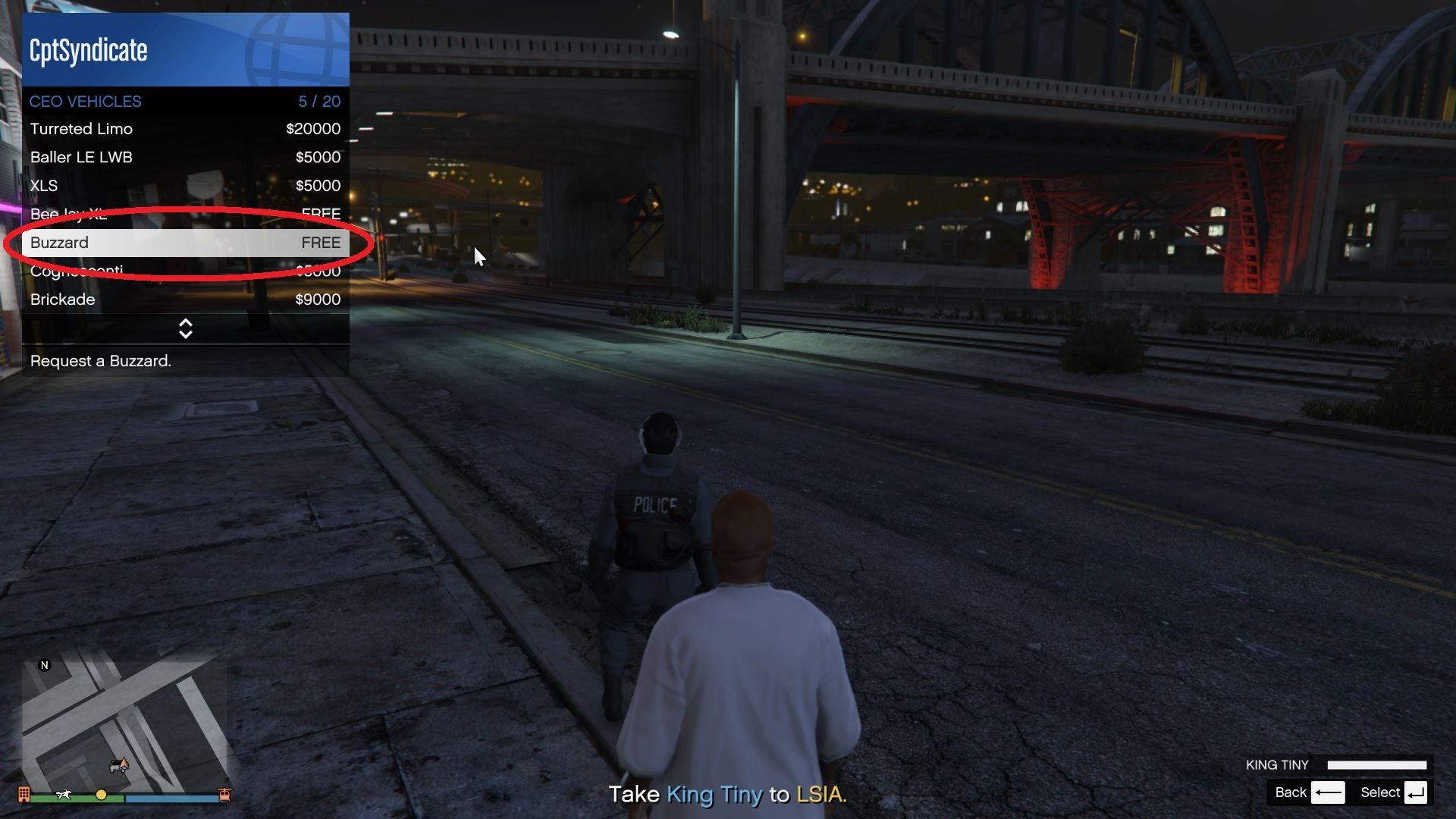 Calling in the CEO vehicle, Buzzard.