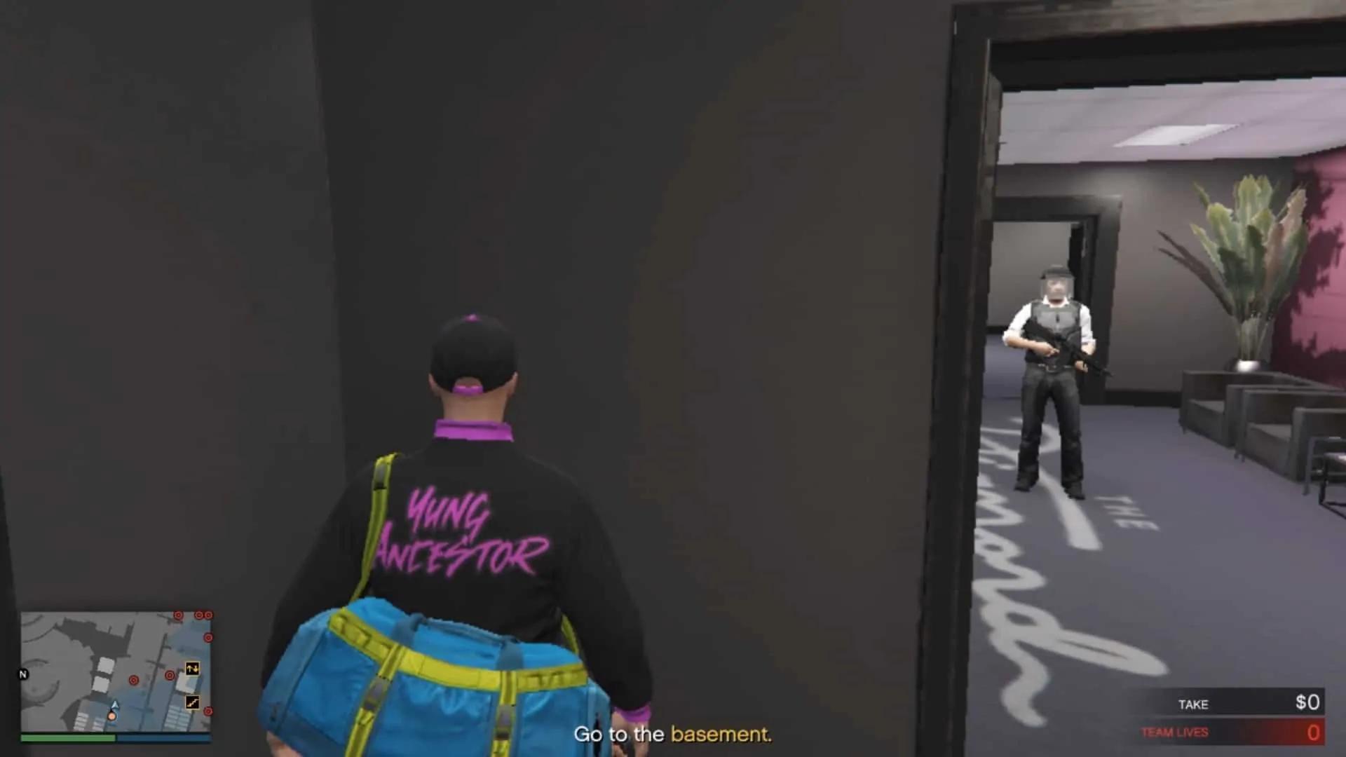 Waiting by the wall for the guard to come