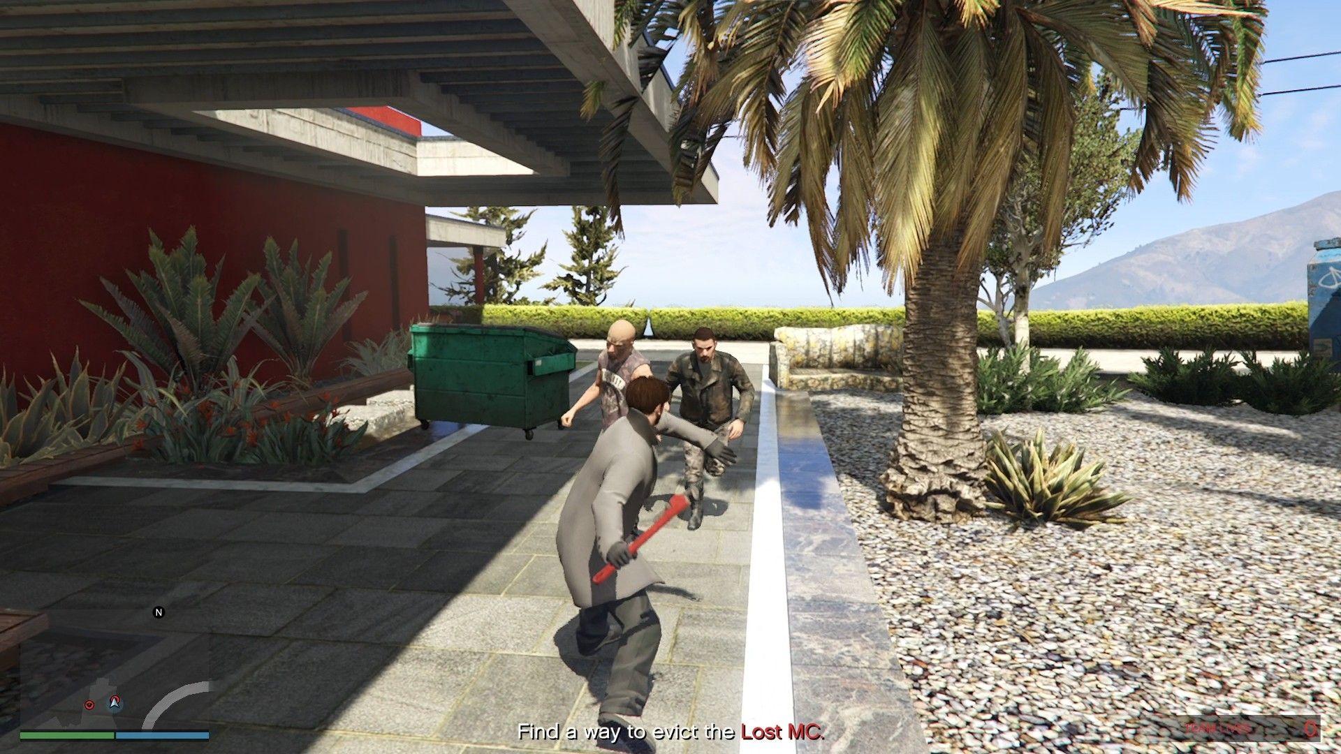 Remember to use your non-lethal melee weapons to take out the Lost MC members.