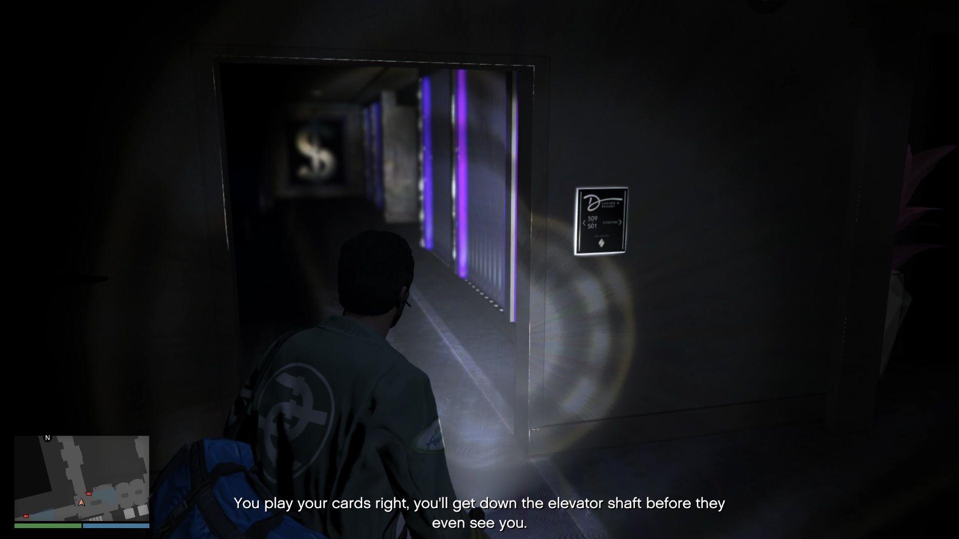 Doorway on the left.