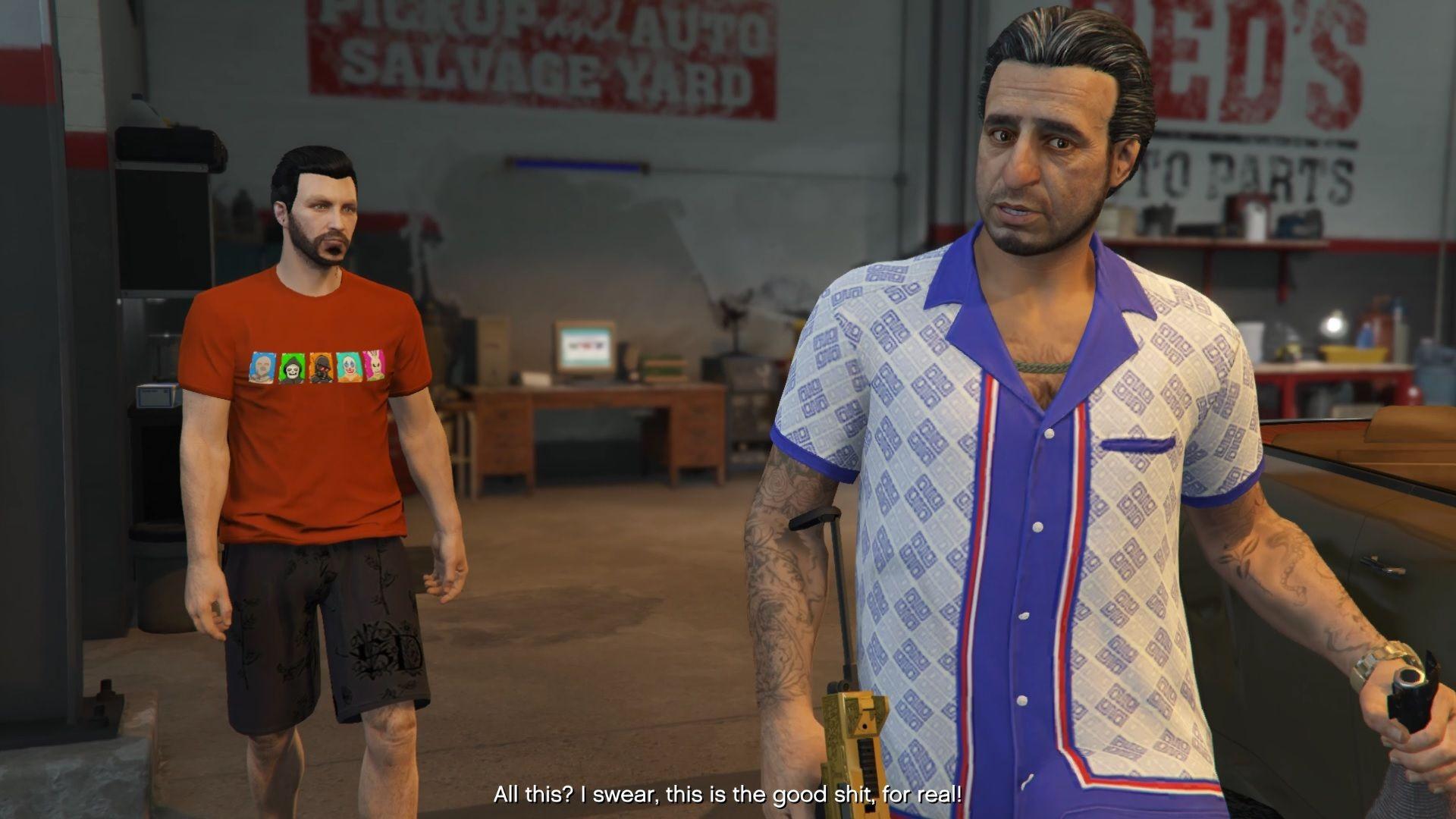 Yusuf Amir from GTA IV greeting the players.