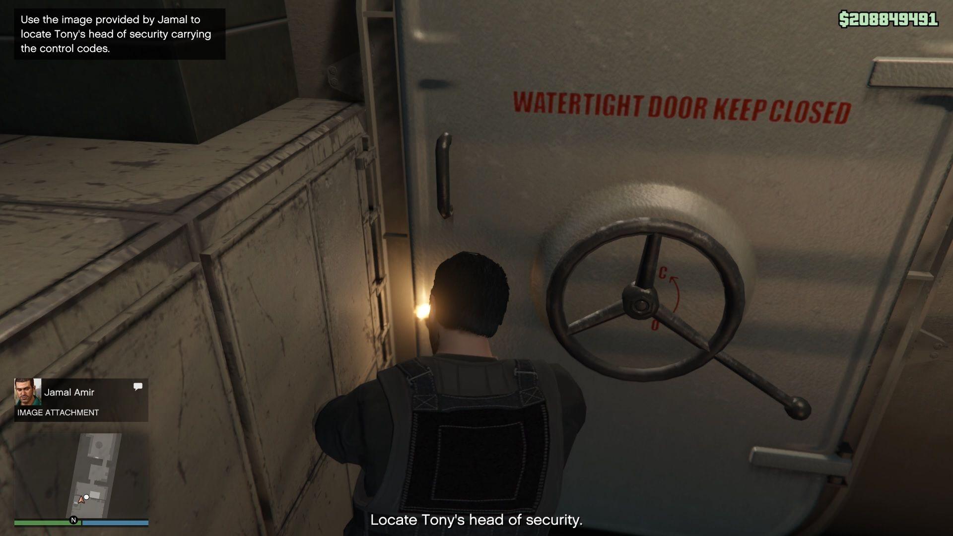 Opening the sealed door.