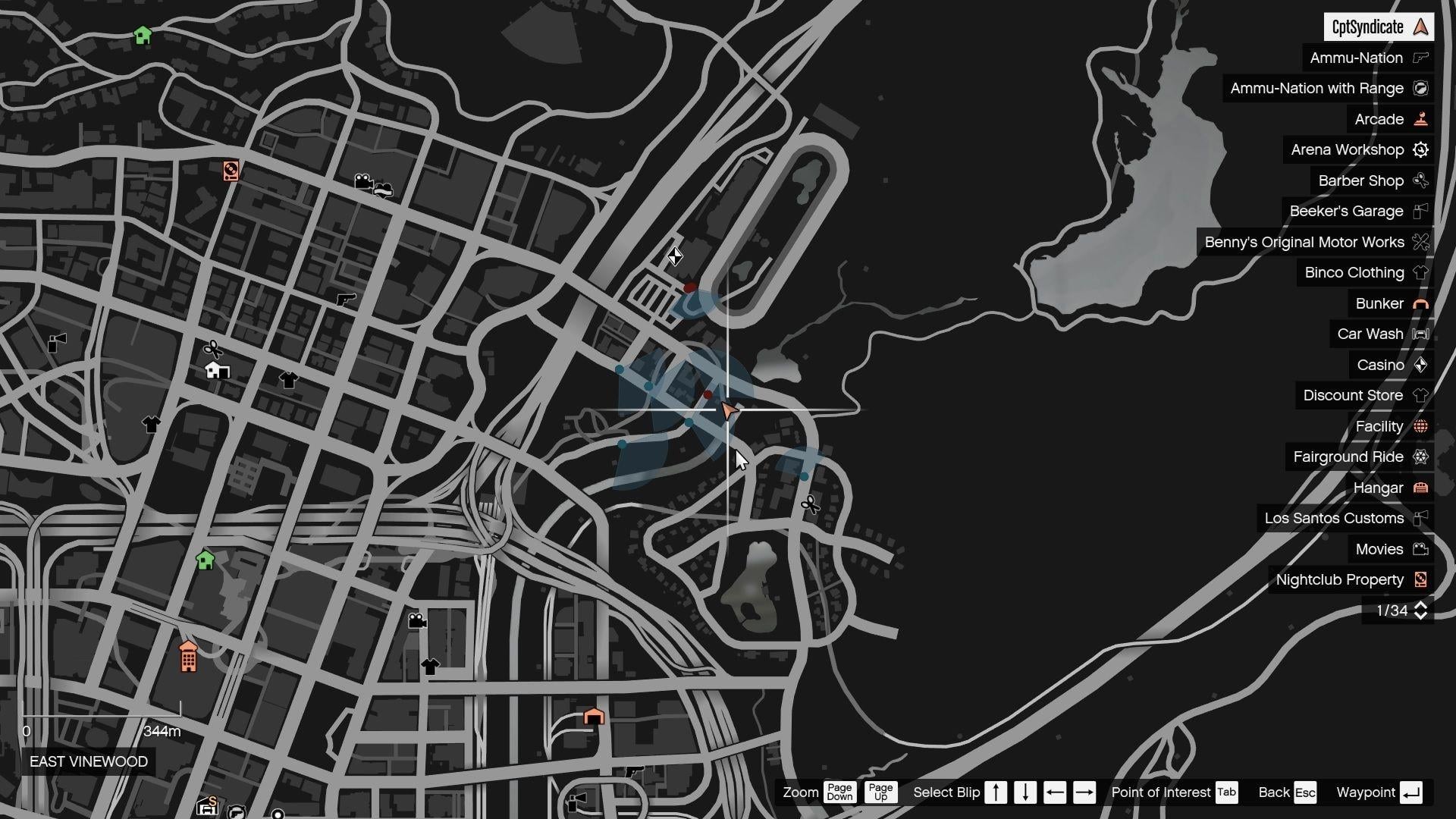 Sewage tunnel entrance on the map.