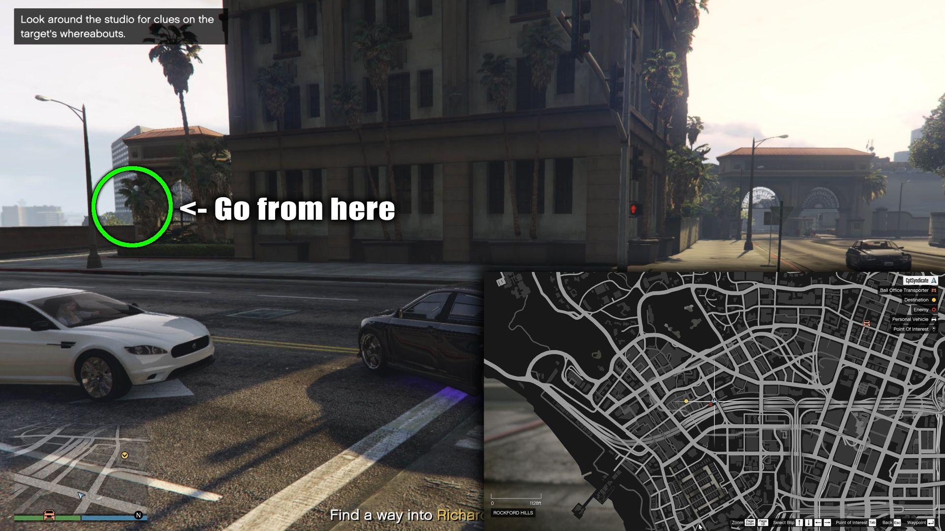 Before climbing up the ledge and entering, take out the guard who is standing through that gate.