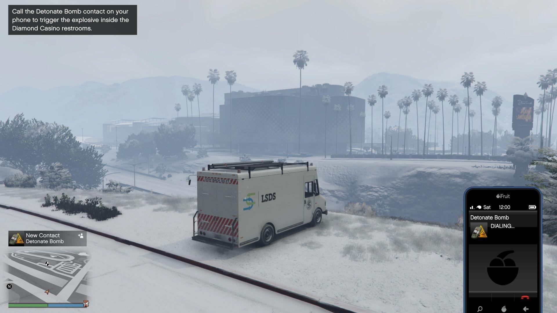 Triggering the explosives.