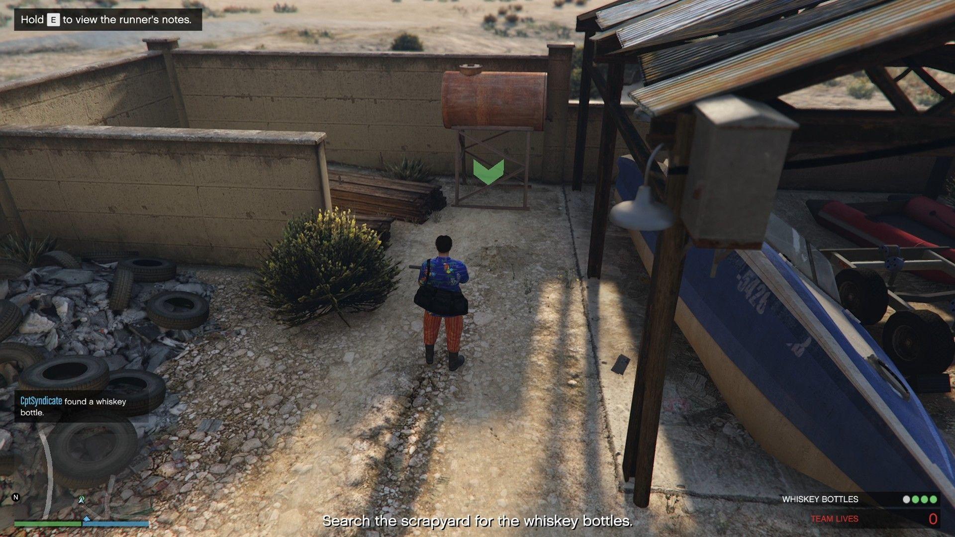 Blue Speed Whiskey Bottle Location.