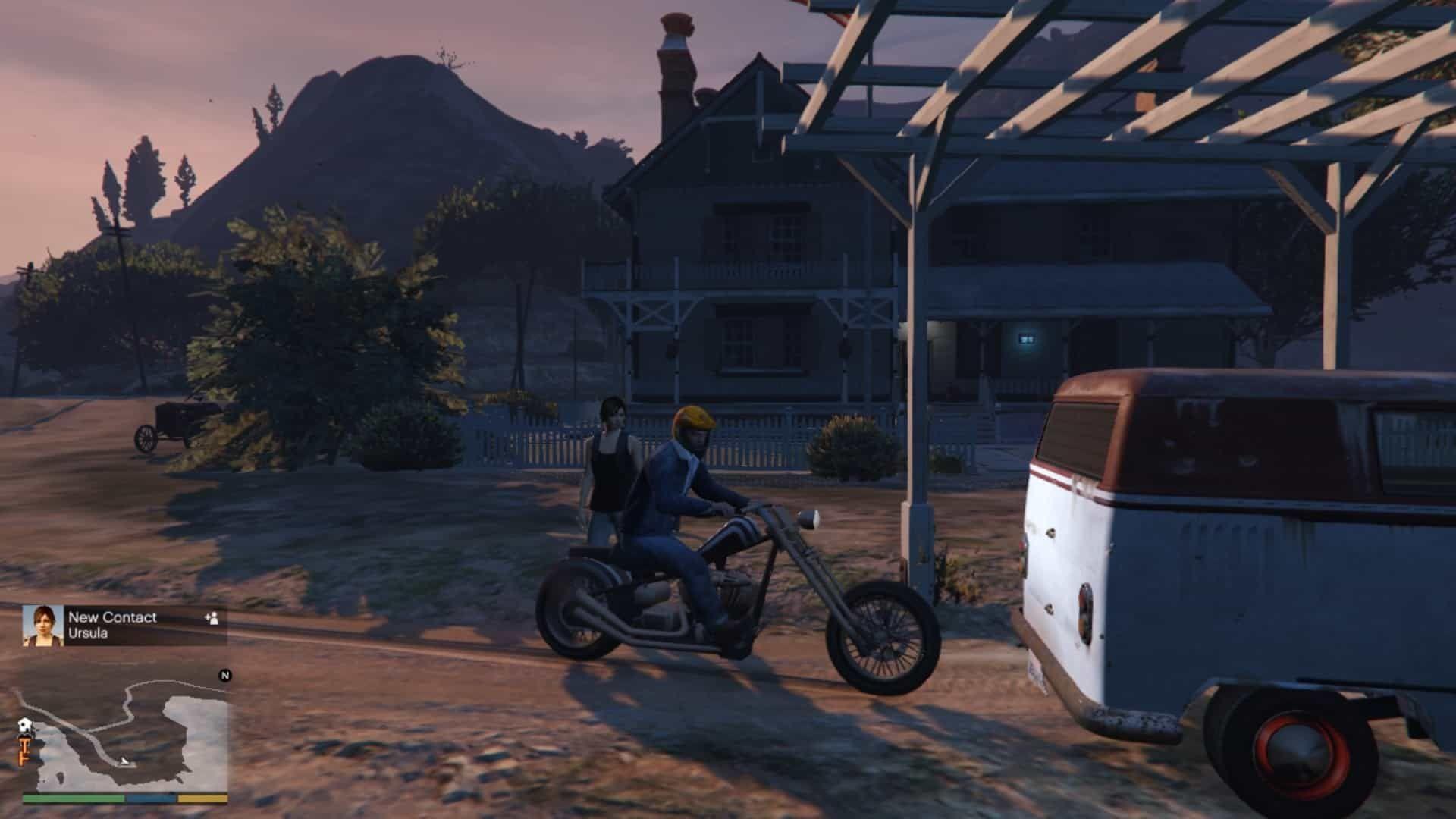 The girl outside her house when you drop her off by the lighthous