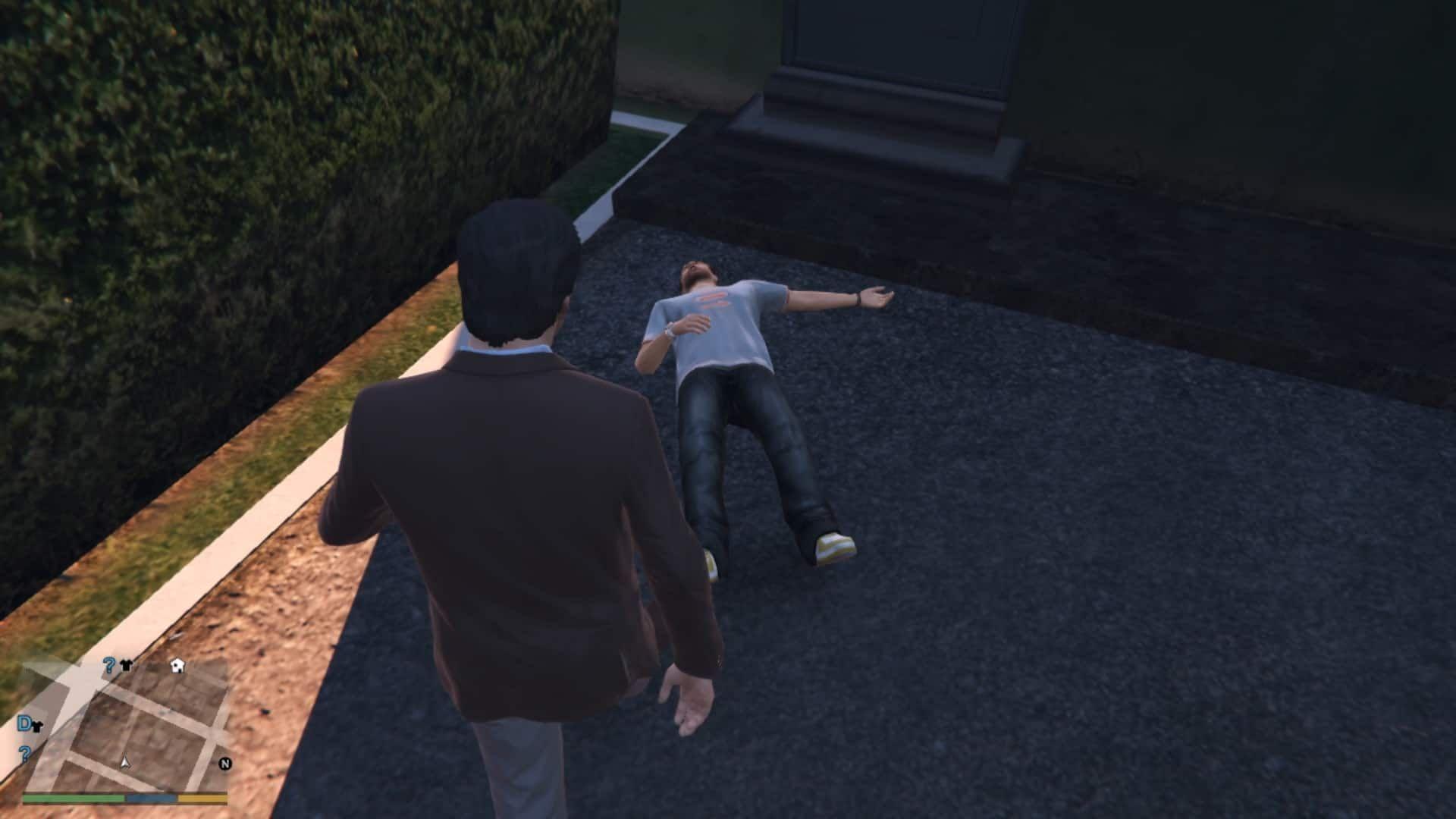 Passed out drunk guy who you just droppe