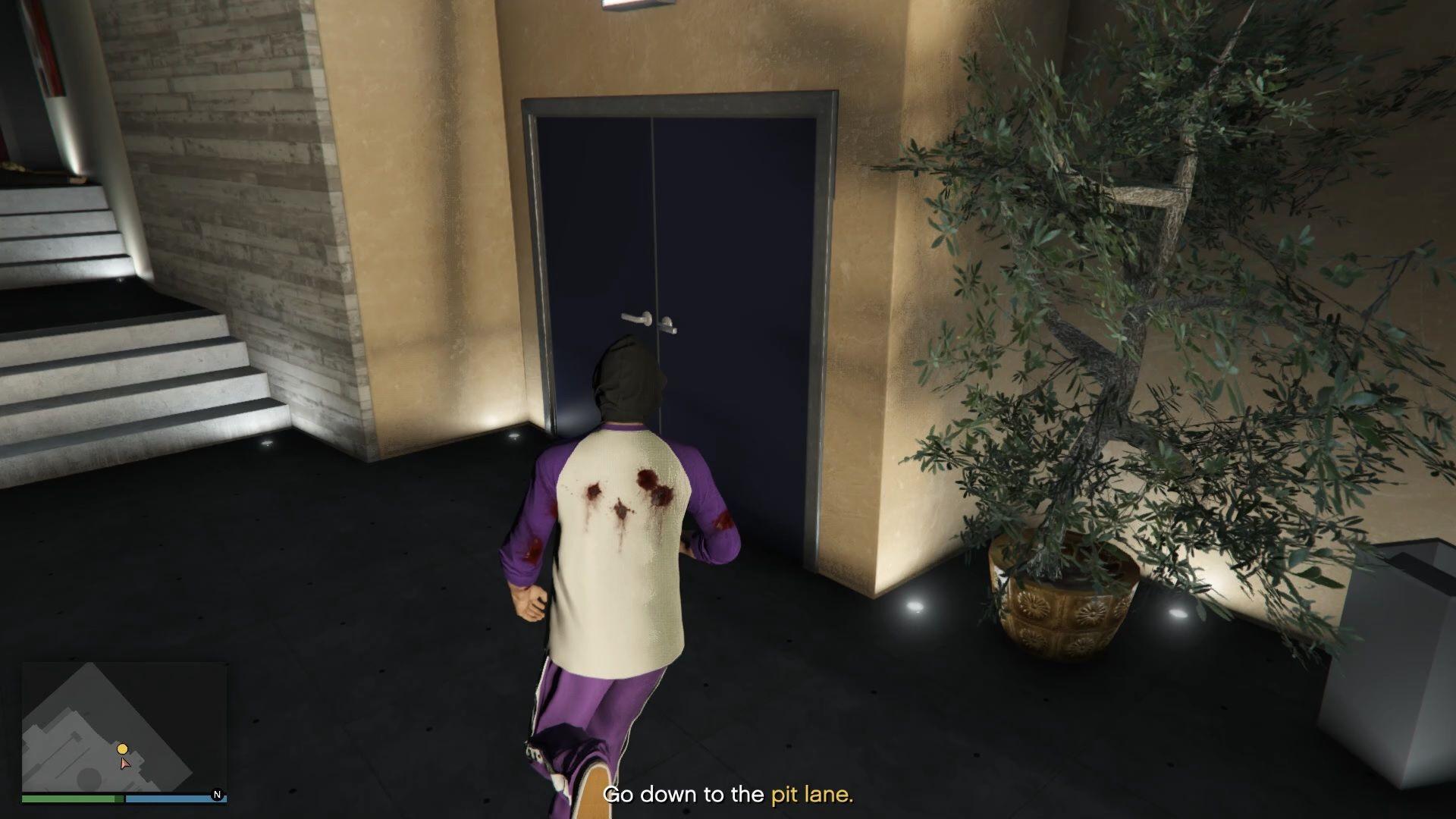 Door leading to the pit lane.