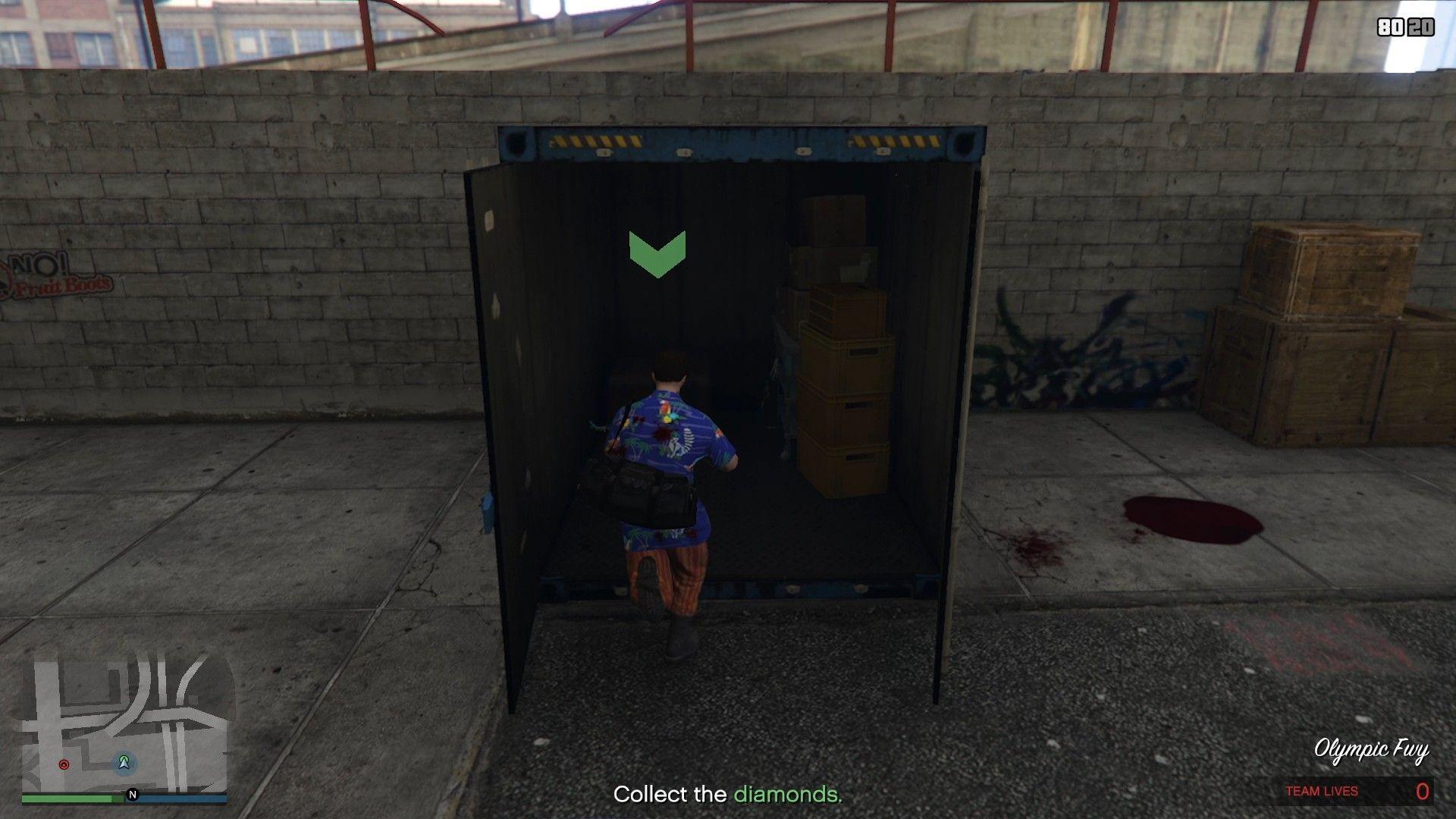 Container with the diamonds inside.