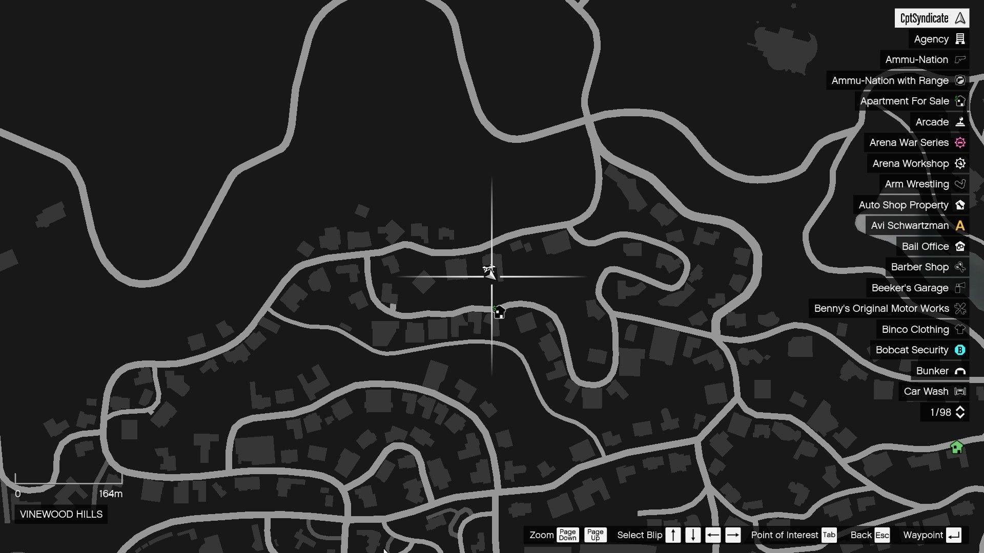 The map shows the location of the golden clover found on the rooftop pool deck of a house in Vinewood Hills.