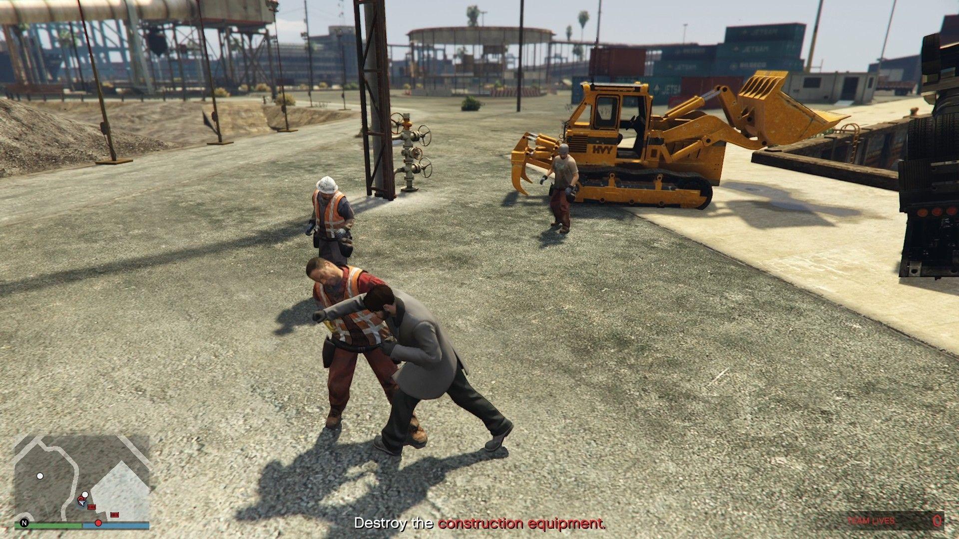 Do not use any firearms or explosives. Fists are more than enough. Just remember to eat your snacks and heal in between combat.