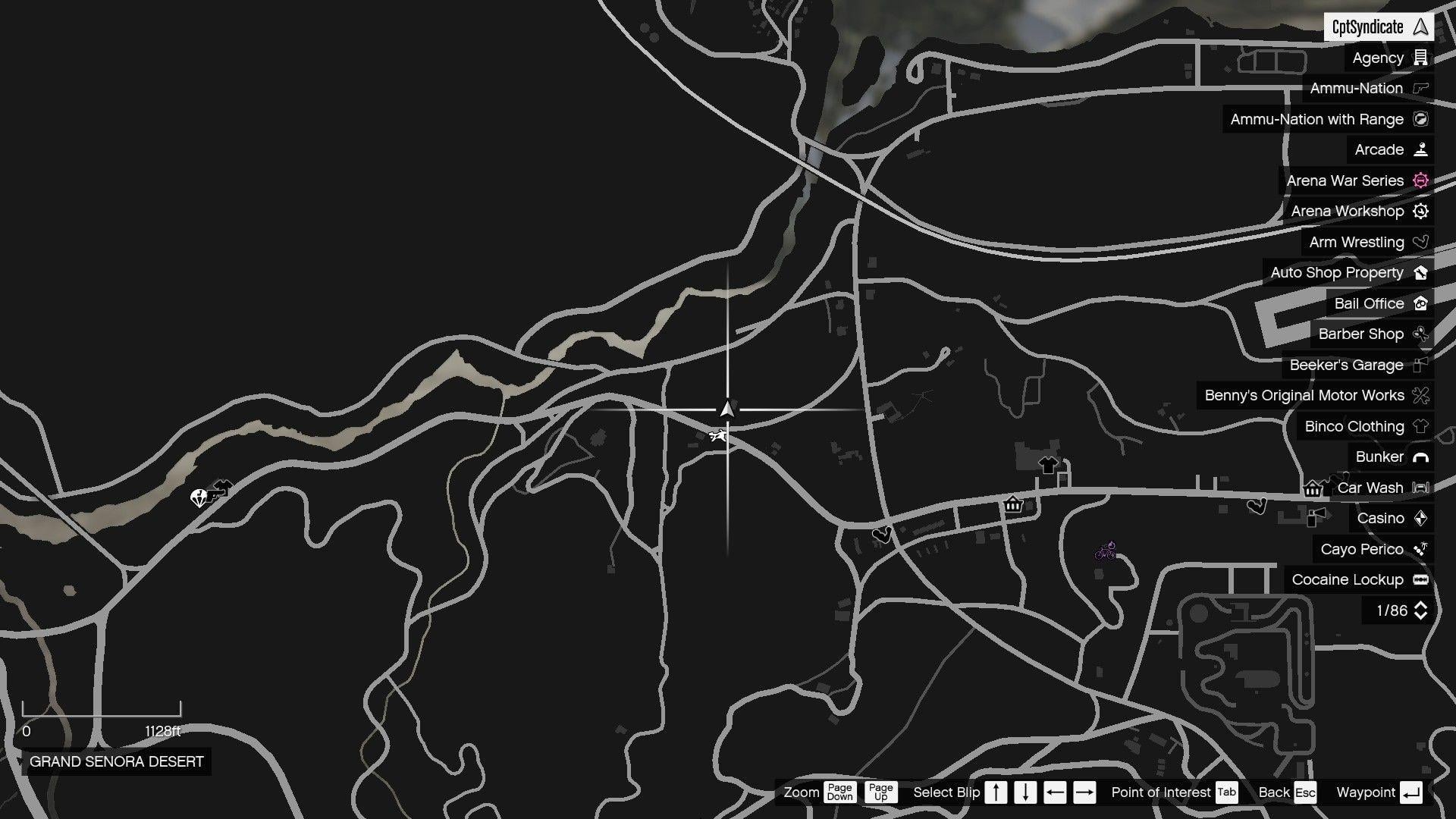 Hen's location on the map.