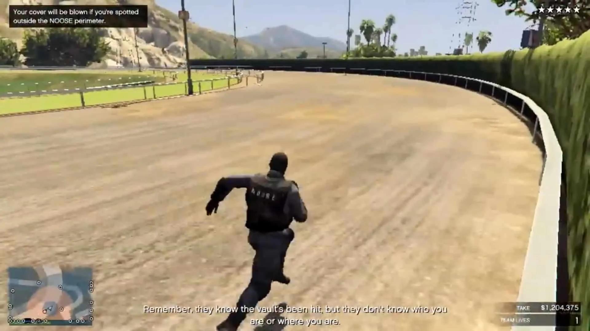 Running on the right side of the track