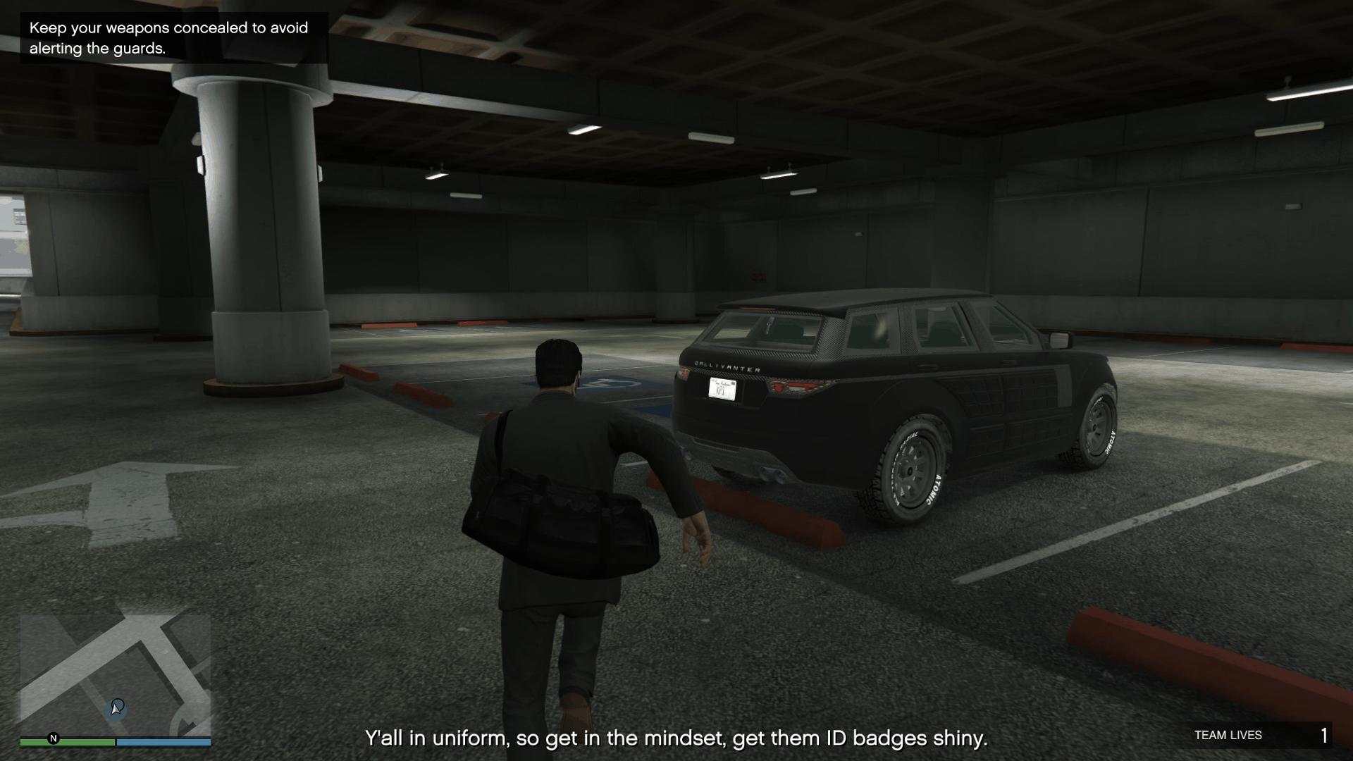 Security vehicle at the earlier marked getaway location