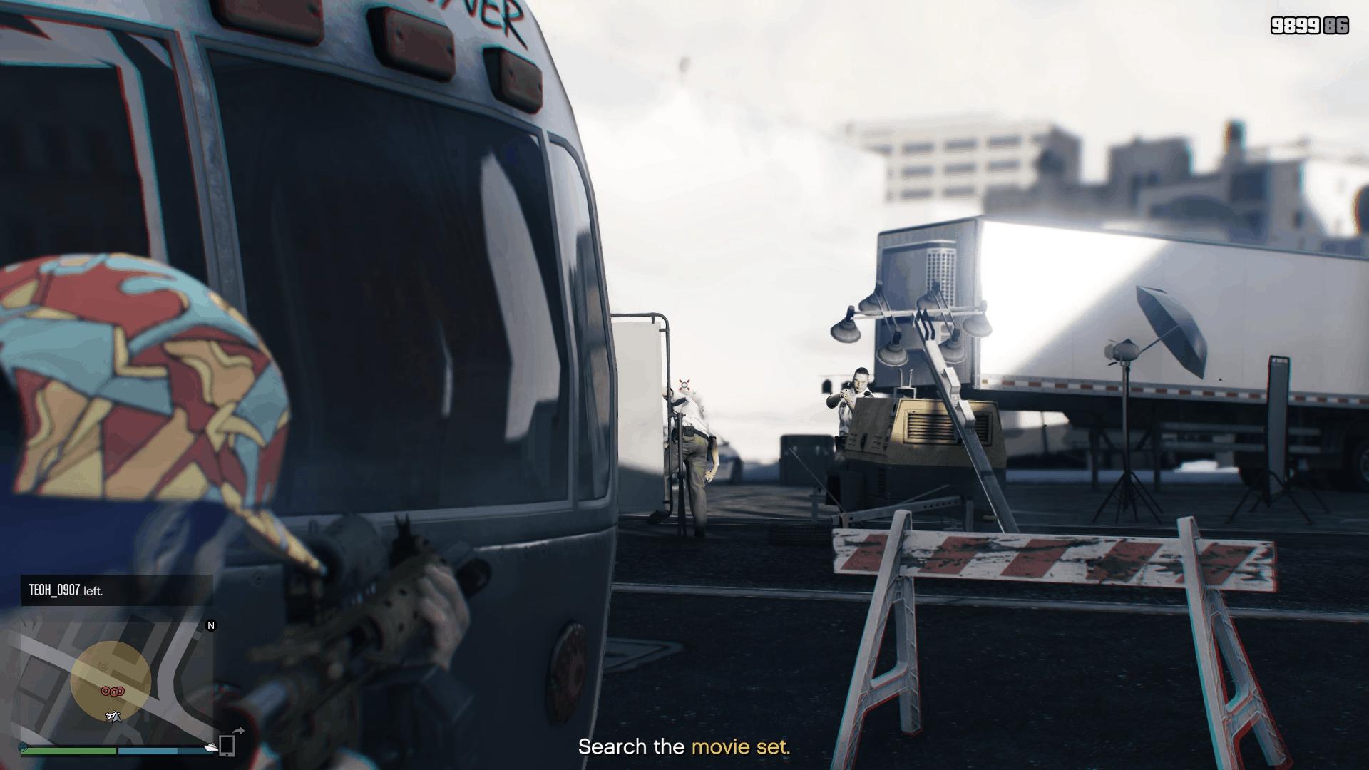 Eliminating the guards to clear the area