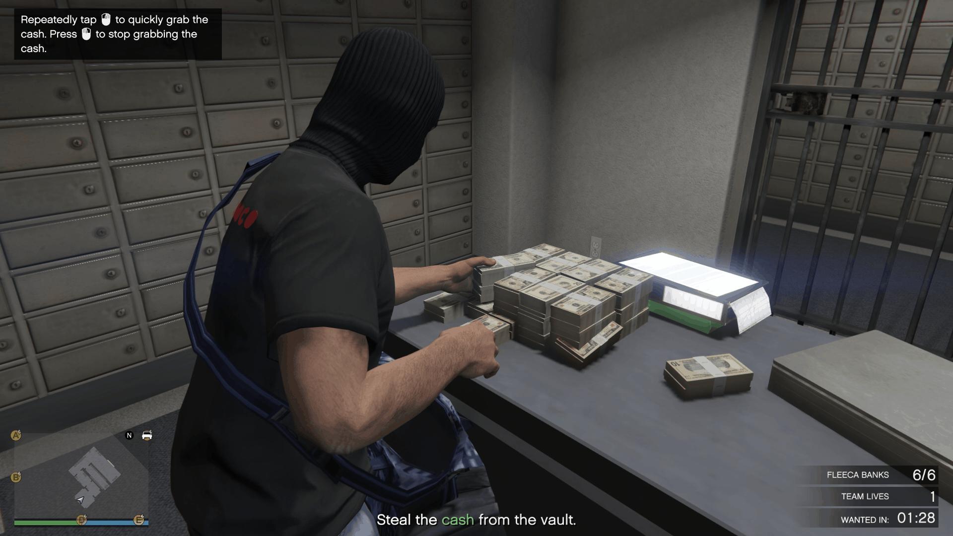 Stealing the cash inside the vault