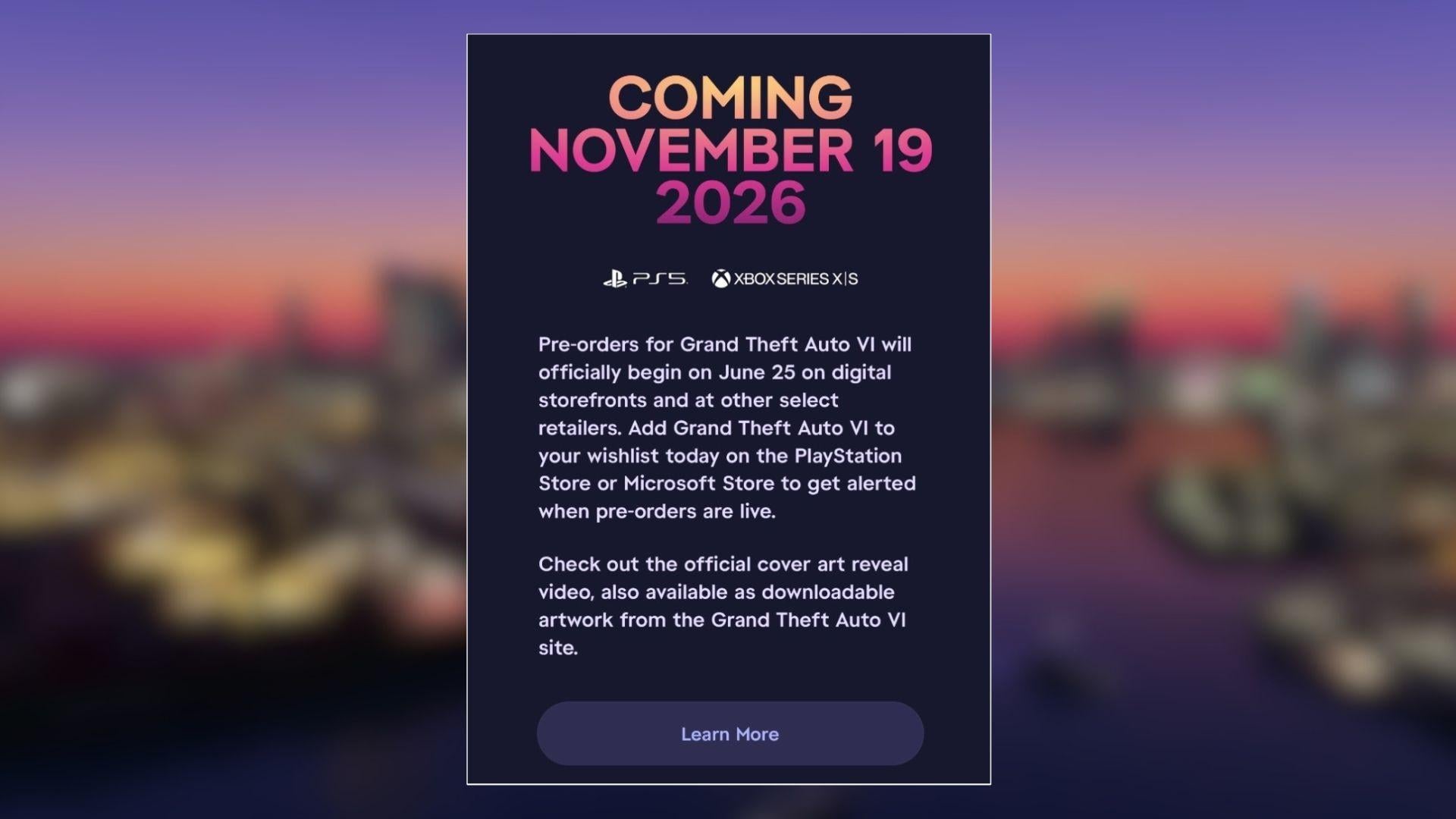 Rockstar Is Now Emailing Fans About GTA 6 Pre-Orders