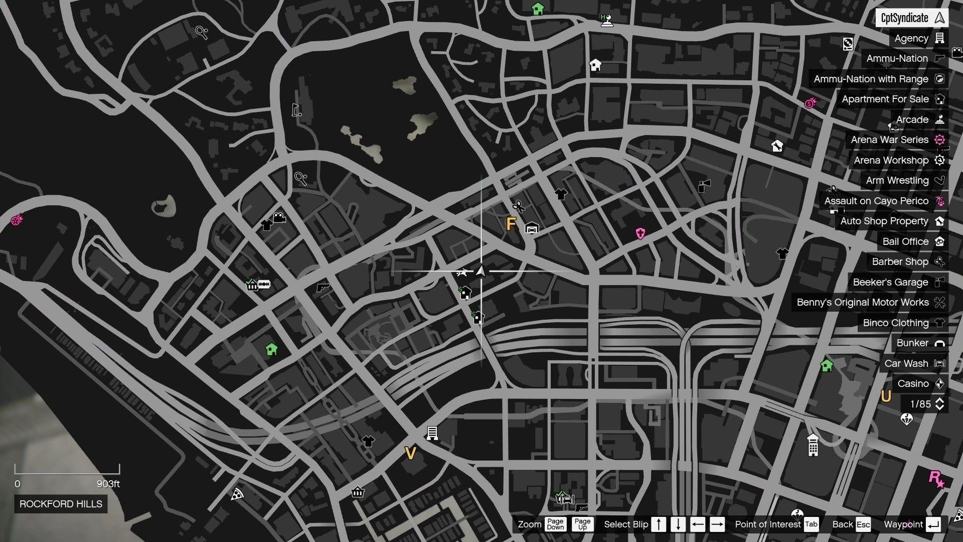 The map shows the location of the Yuanbao at Rockford Hills behind Eugenics Incorporated.