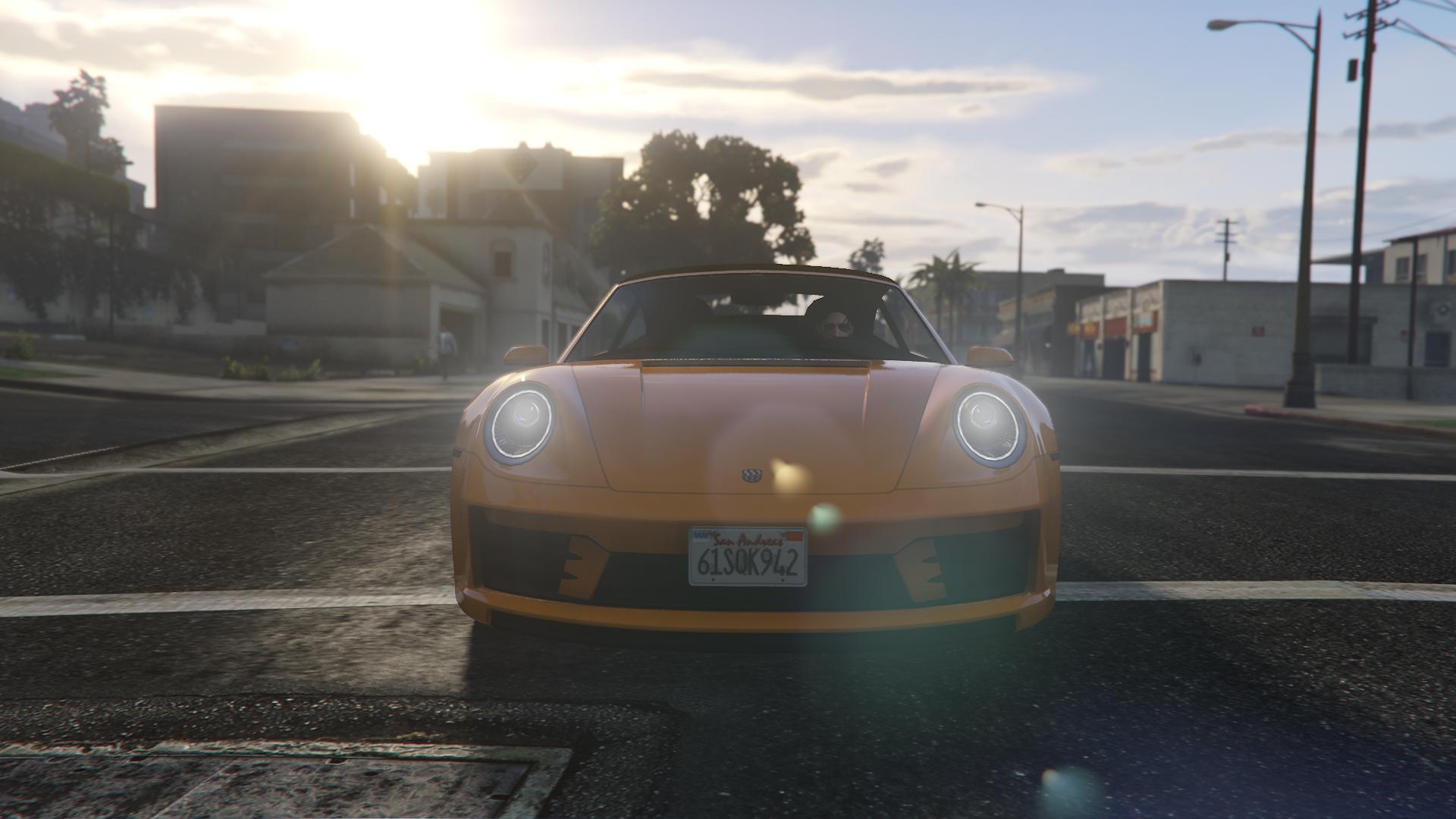 The front of the Pfister Comet S2 Cabrio as seen in GTA Online.