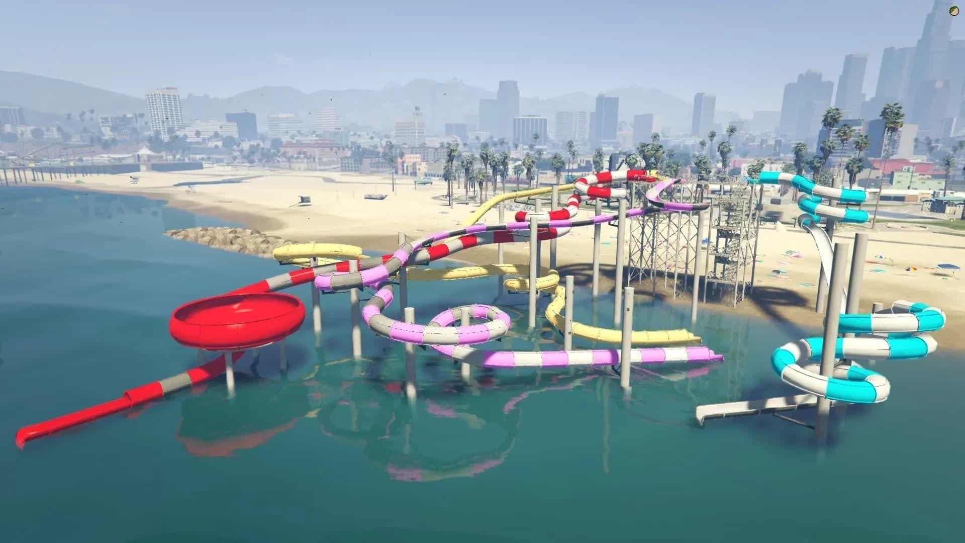 Water Park mod for GTA 5 as seen on the newly created Cfx marketplace.
