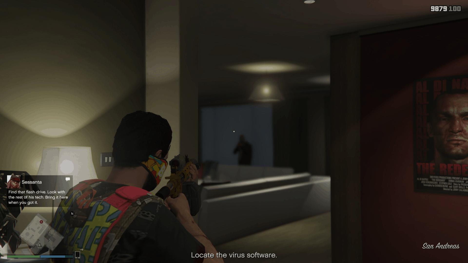 One of the two guards inside hacker's apartment