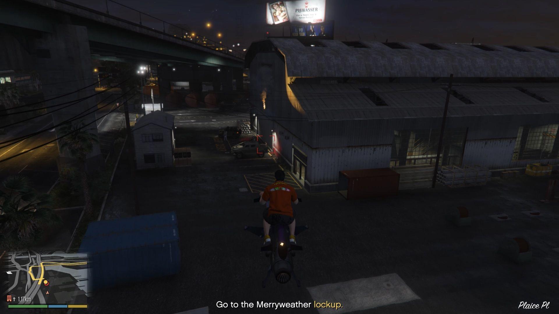 Heavily guarded Merryweather lockup.