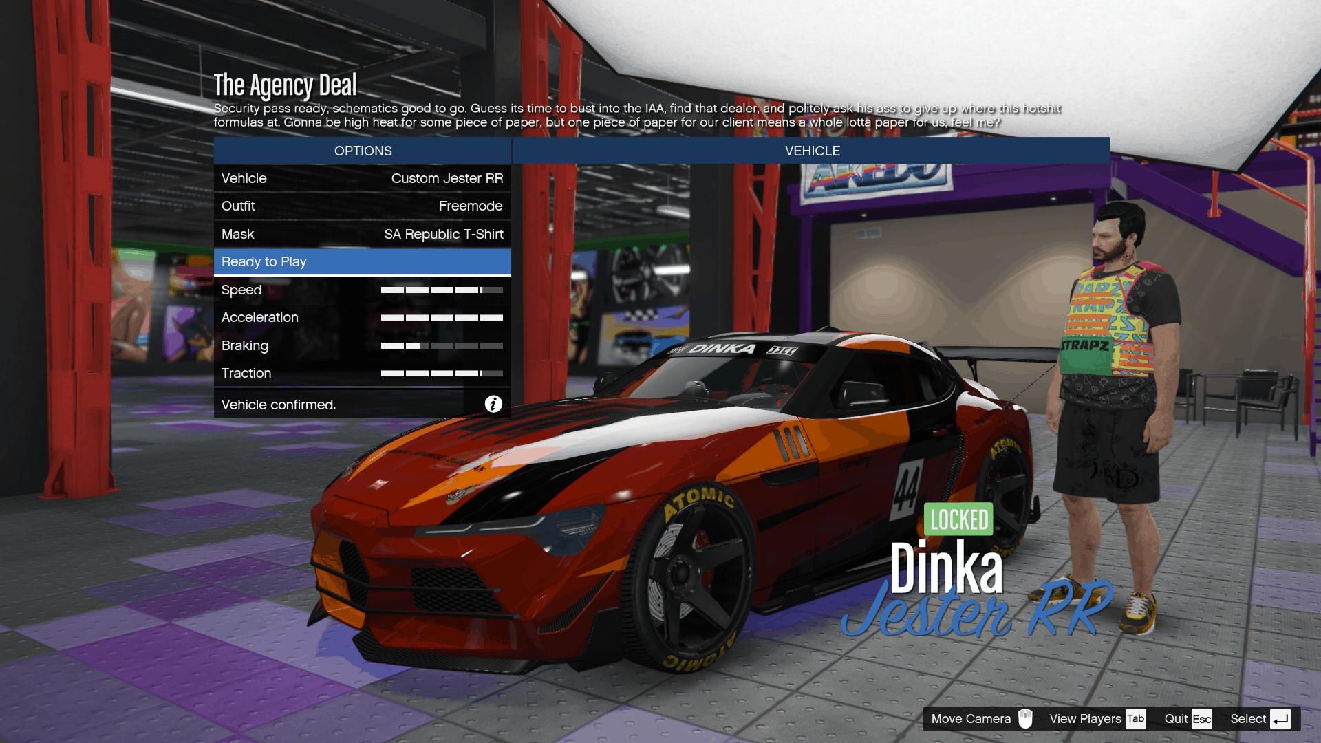 Selecting the vehicle