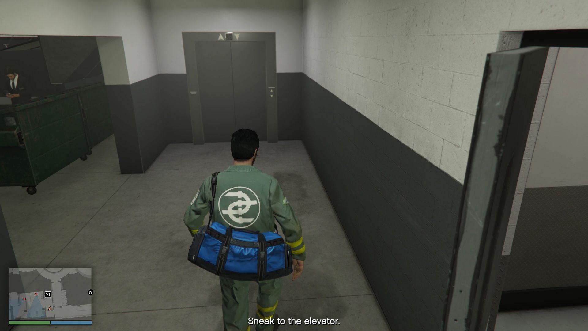 Be careful not to walk into the cones of vision of the security guards.