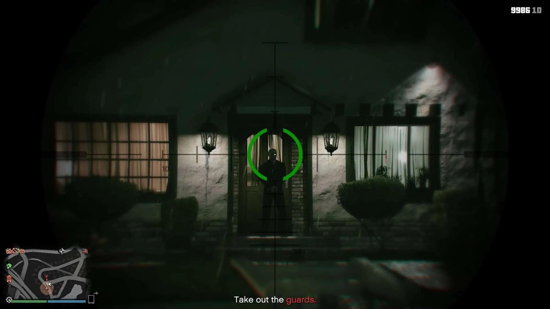 Guard outside the house