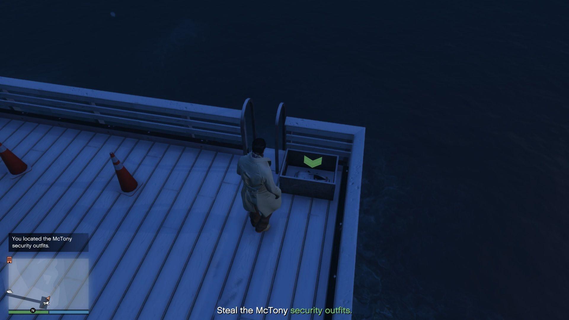 The security outfits will be marked when you get close enough.