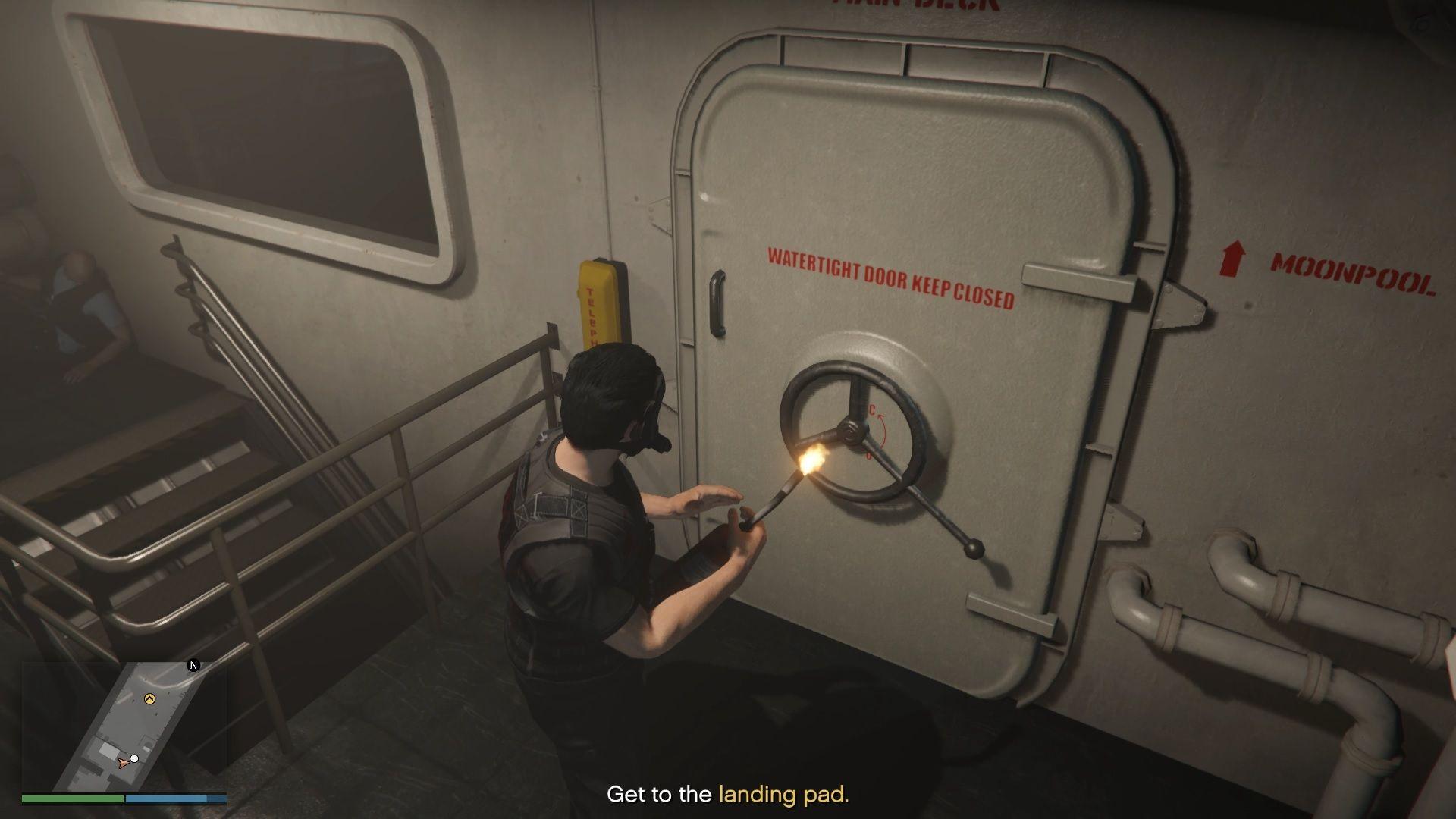 Sealed door to the landing pad.