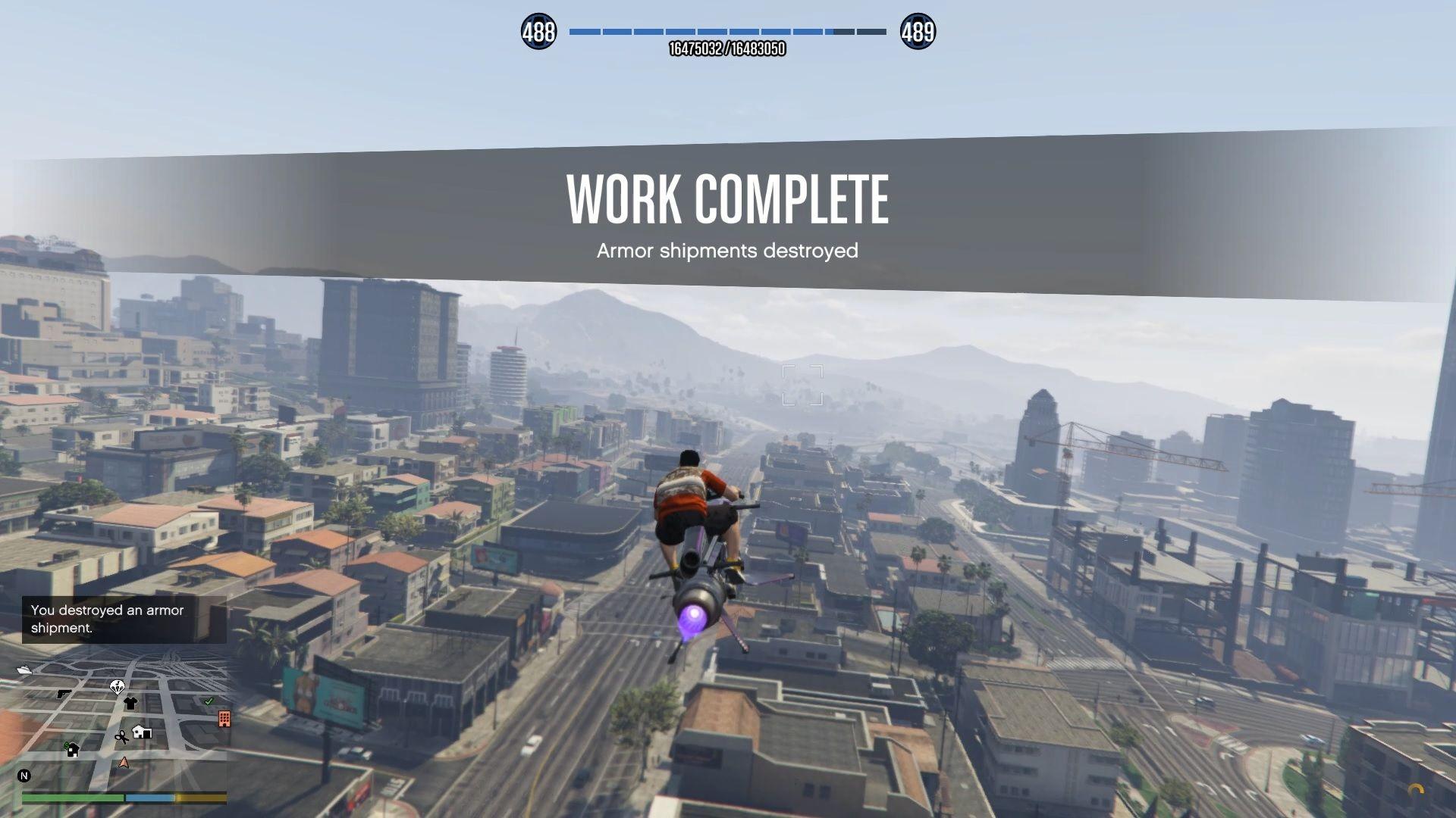 Disruption mission will complete as soon as you destroy the last armor shipment.