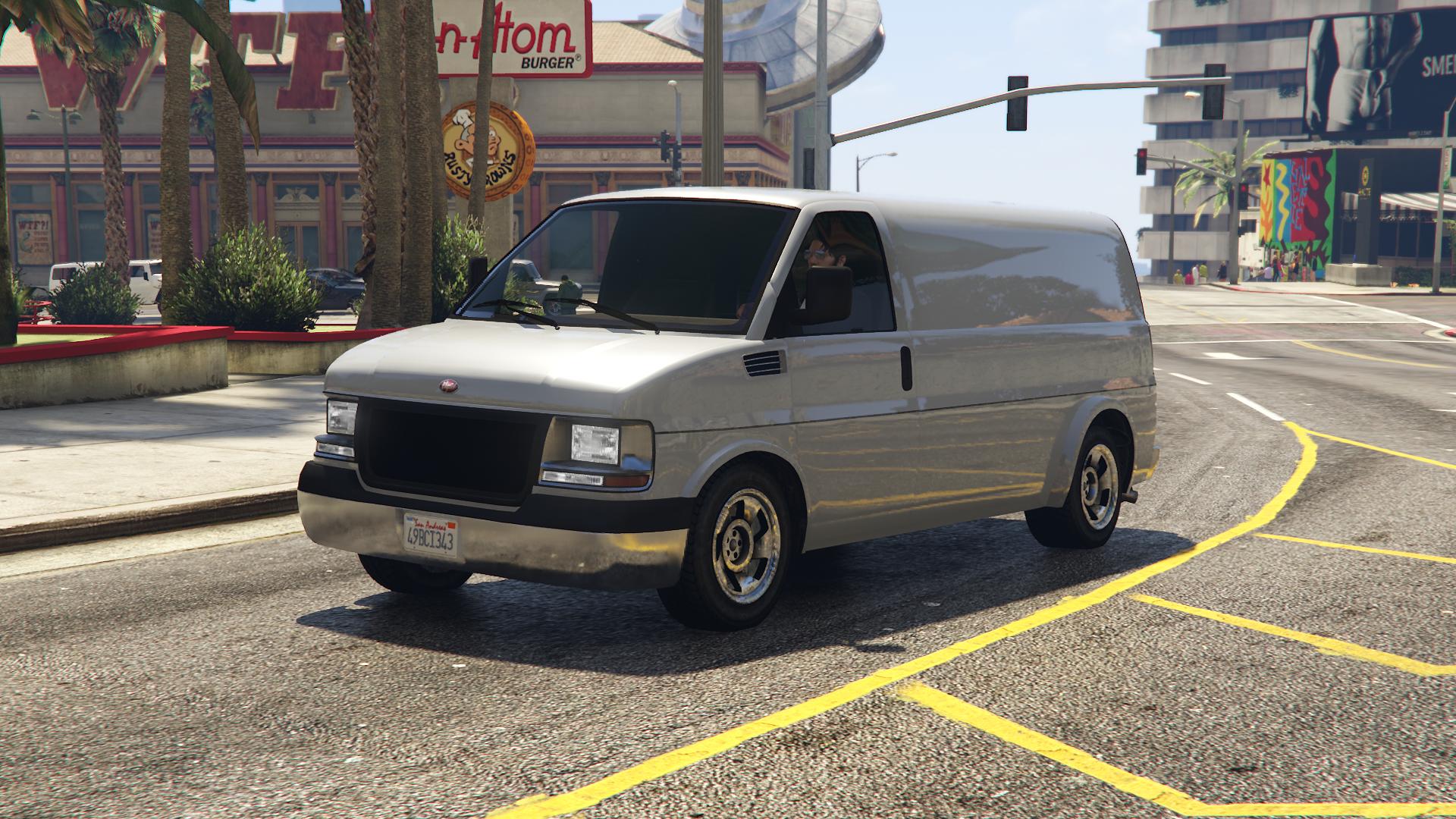 The Vapid Speedo Custom, as seen in GTA Online.