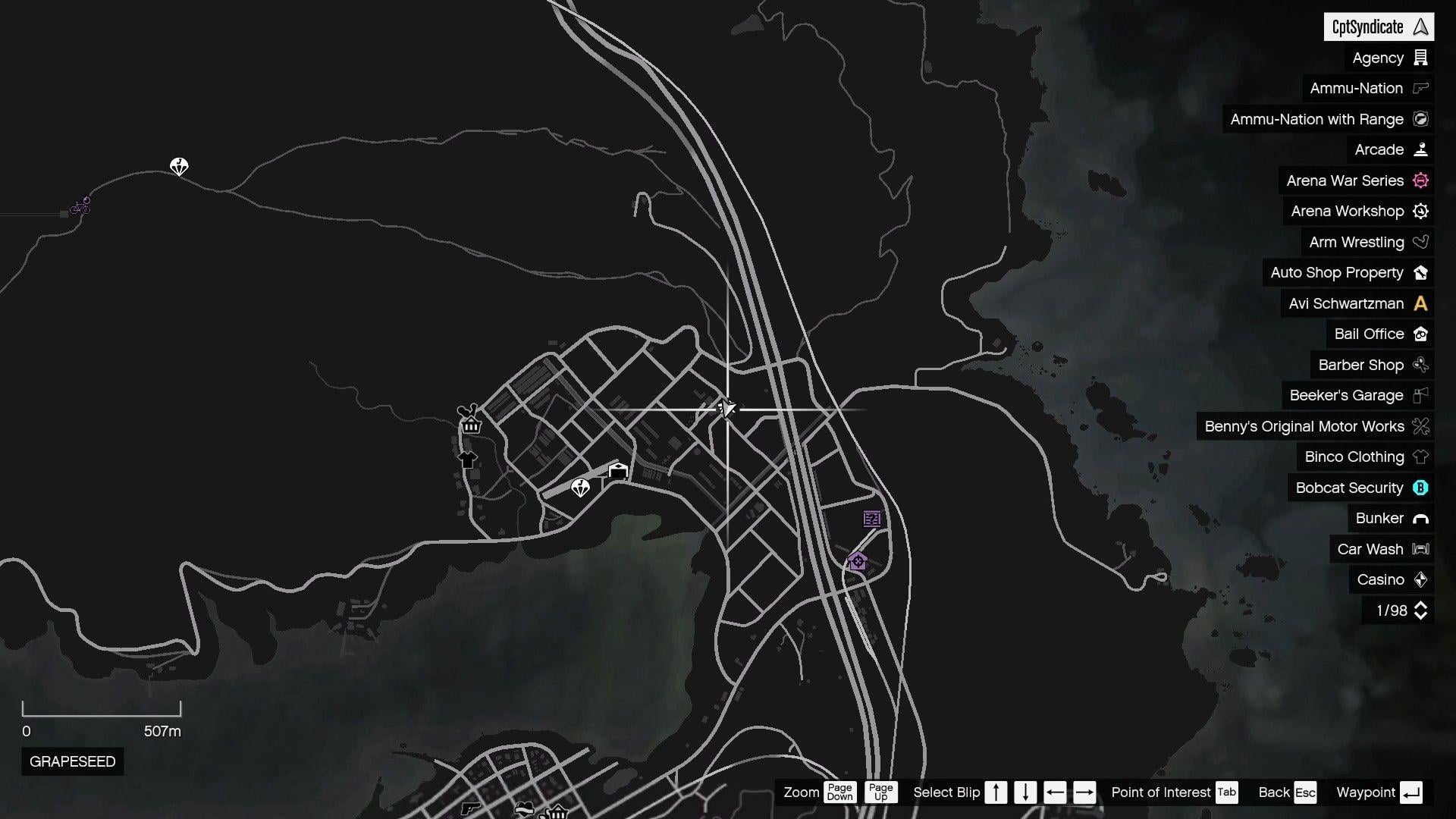 The map shows the location of the golden clover found at the windmill in Grapeseed.