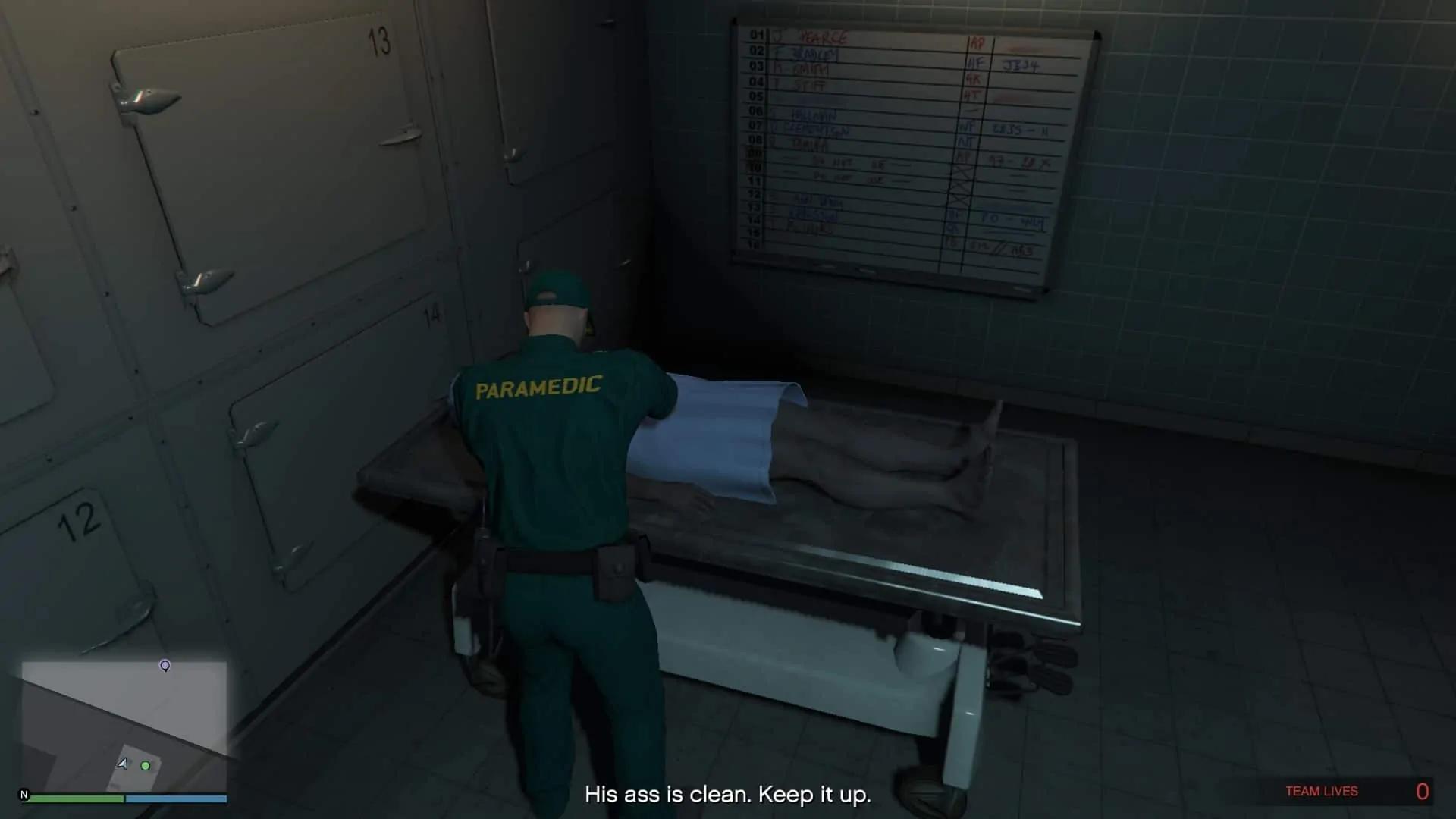 Searching the bodies