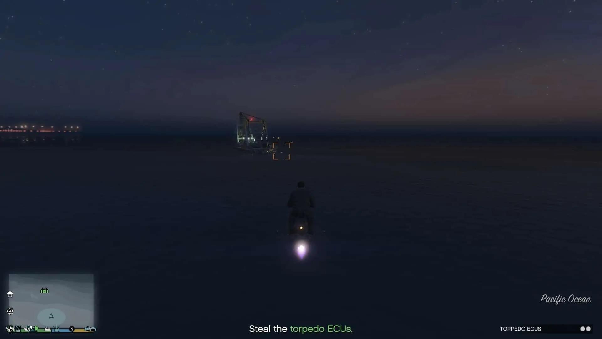 Oil barge of the coast