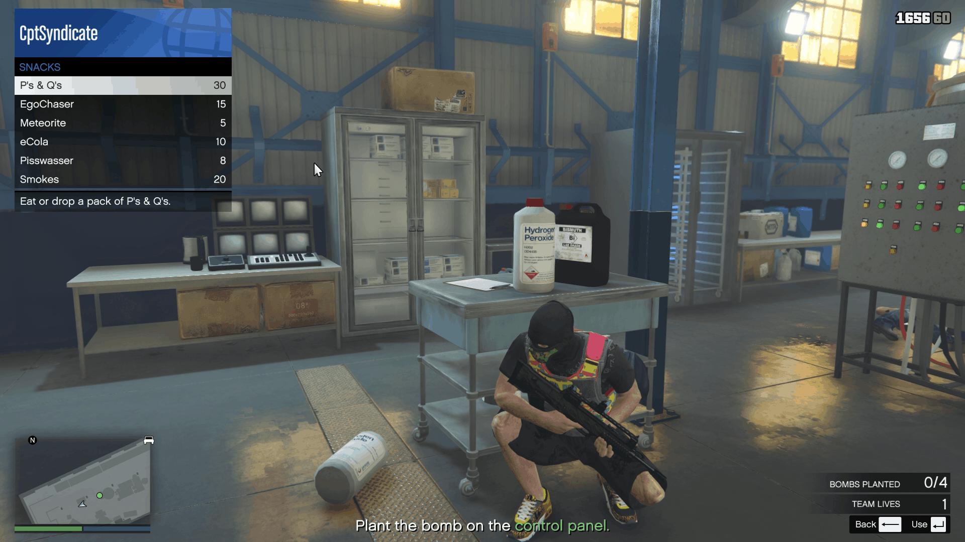 Eating snacks and armoring up before planting the explosives