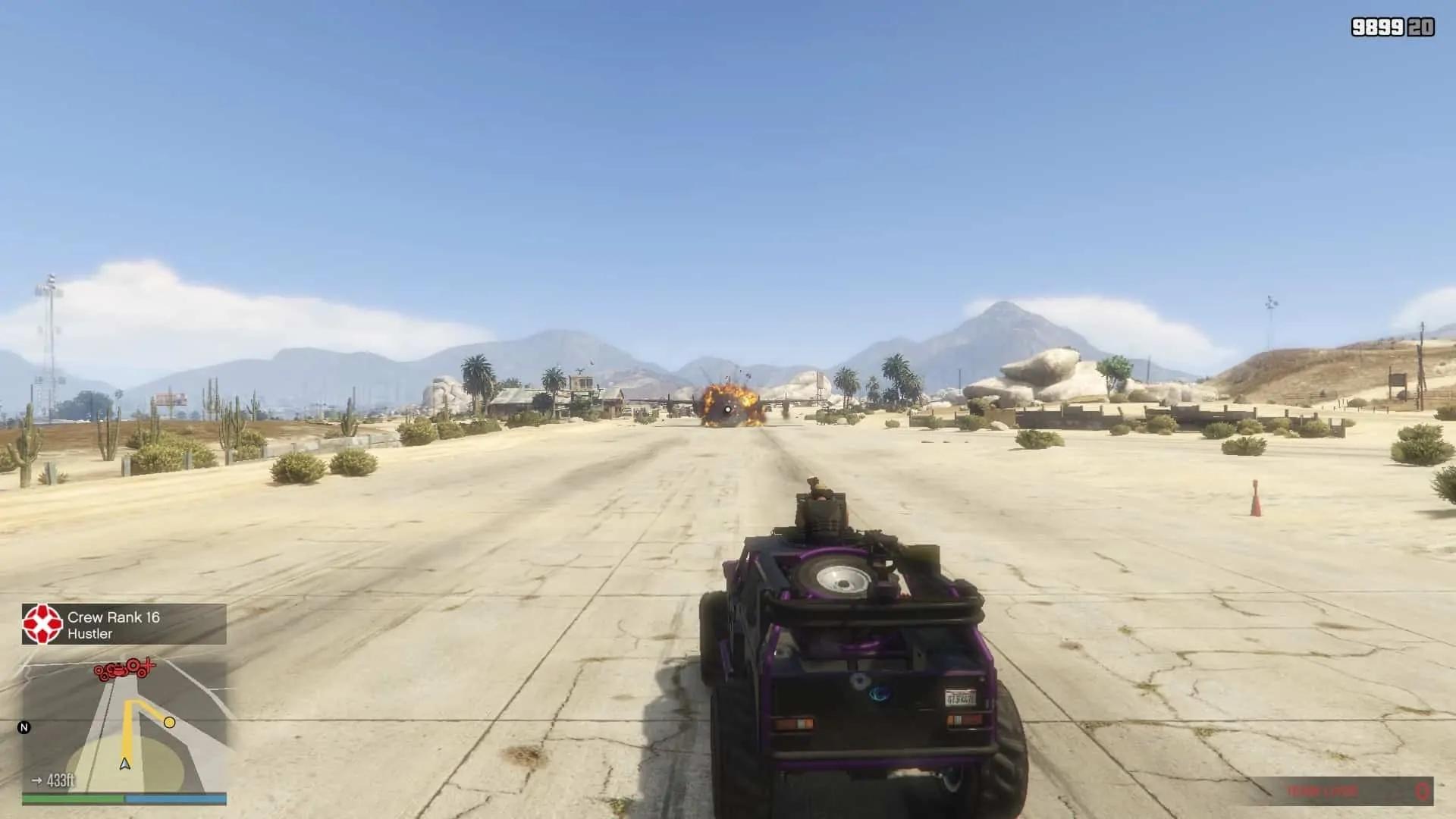 Airplane destroyed at the Sandy Shores Airfield