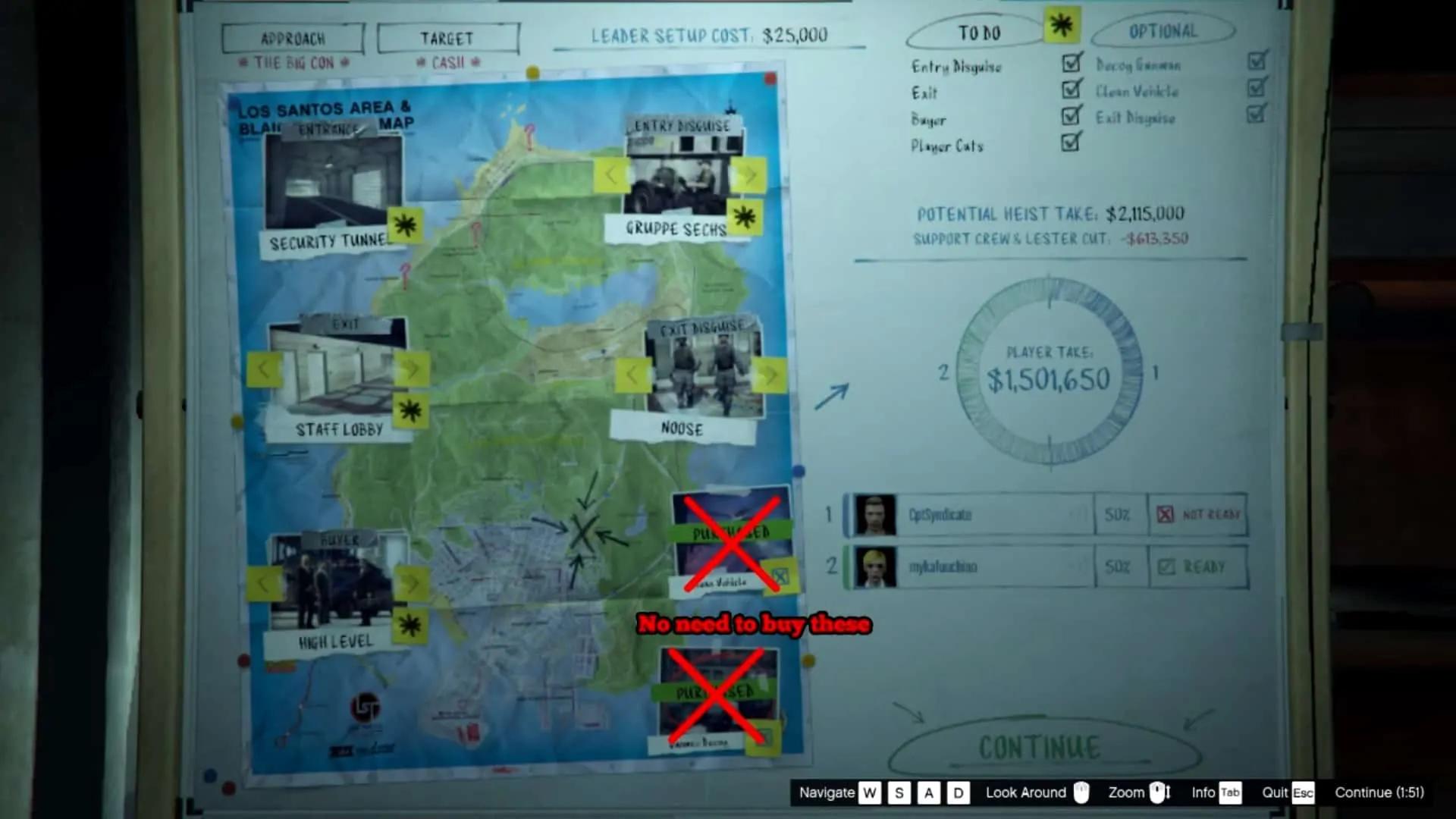 Final prep board showing the optimal strategy.