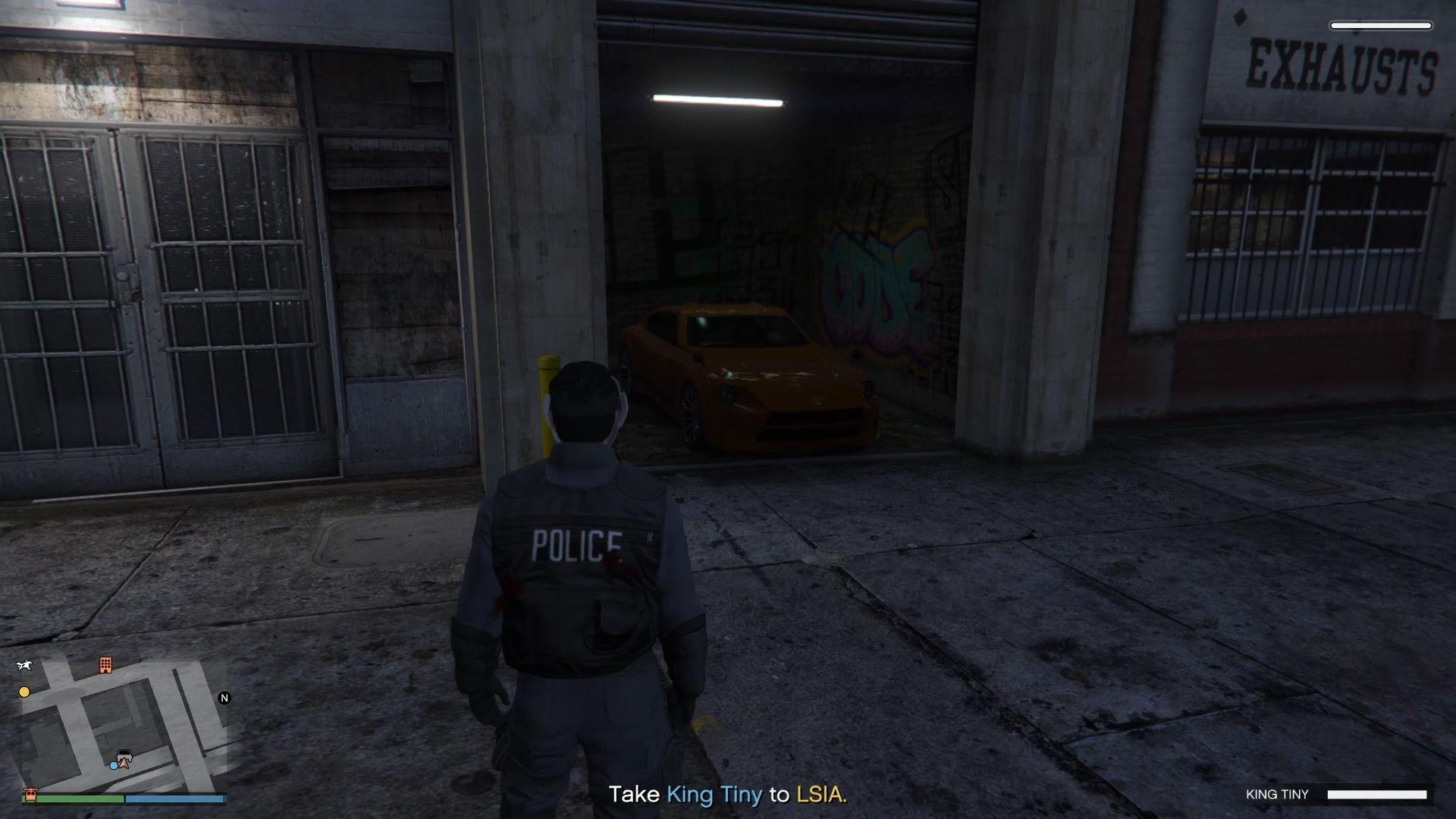 Stashed getaway vehicle.