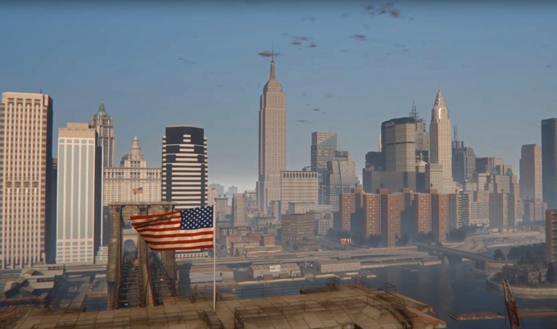 The opening scenes of the official Liberty City Preservation trailer intro.