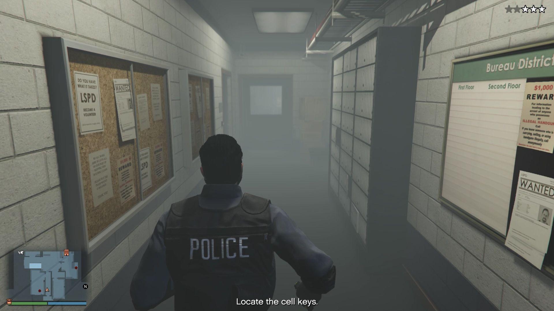 Ground floor of the police station.