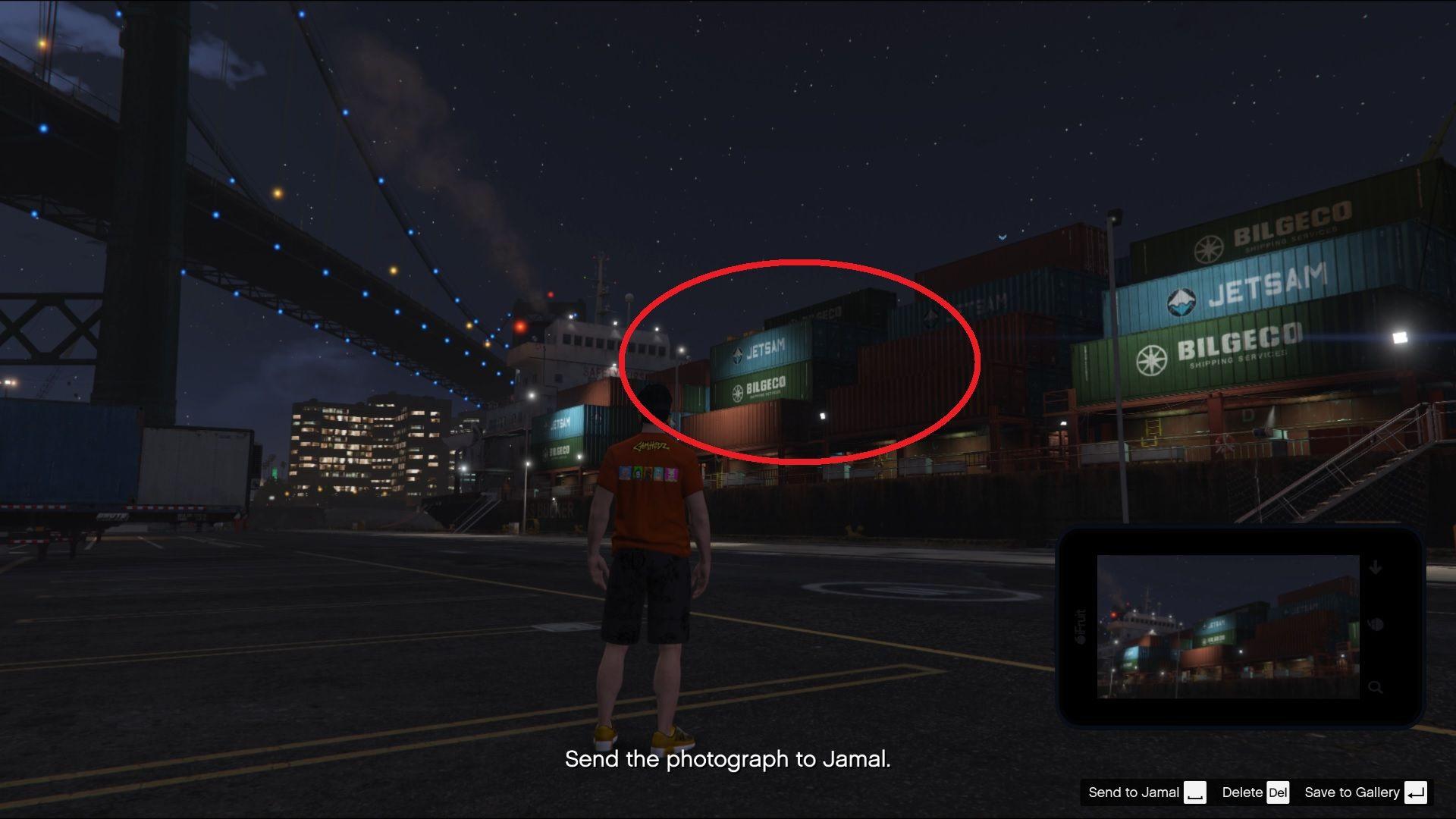 Several containers on the cargo ship.