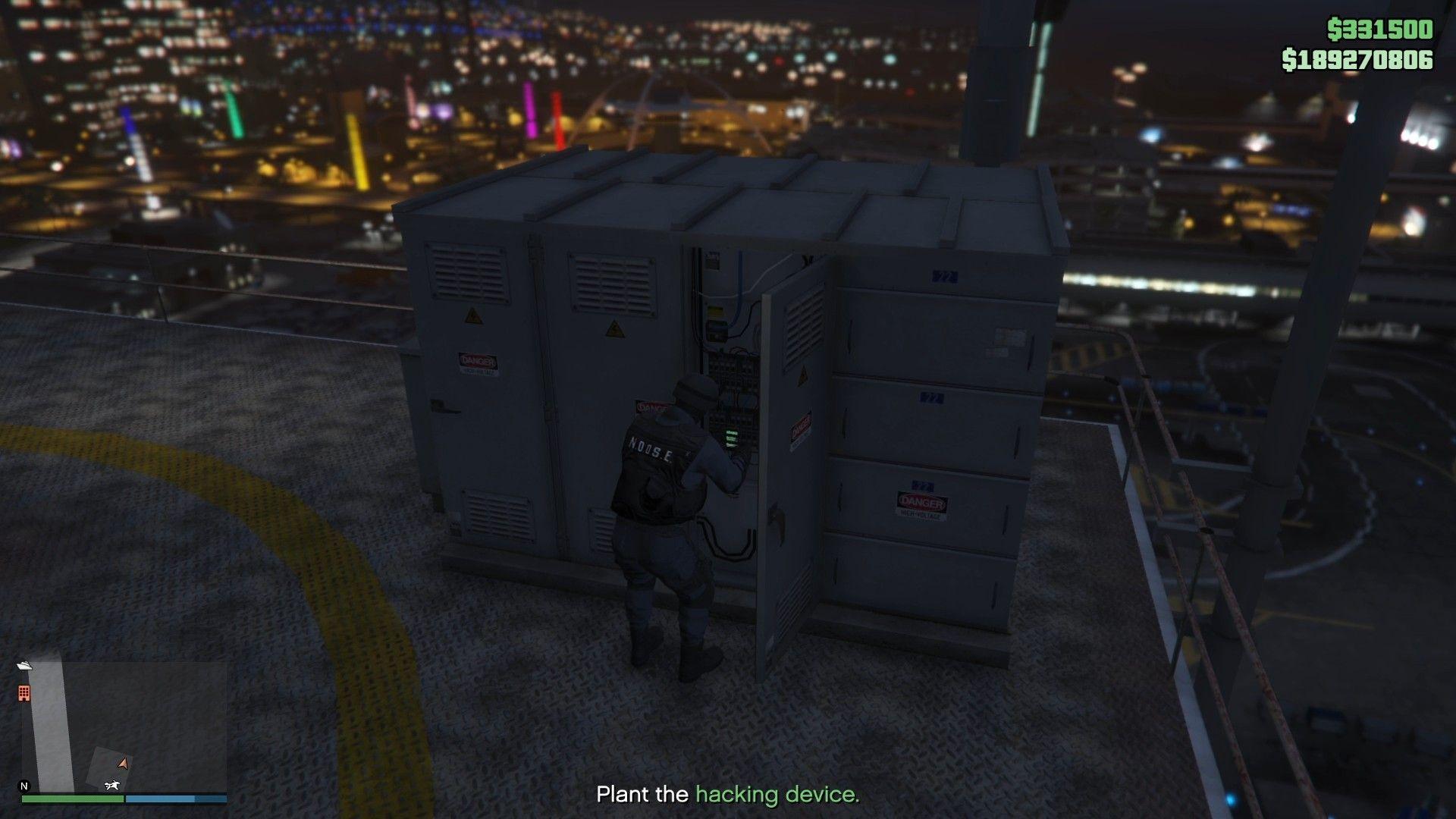 Planting the hacking device.