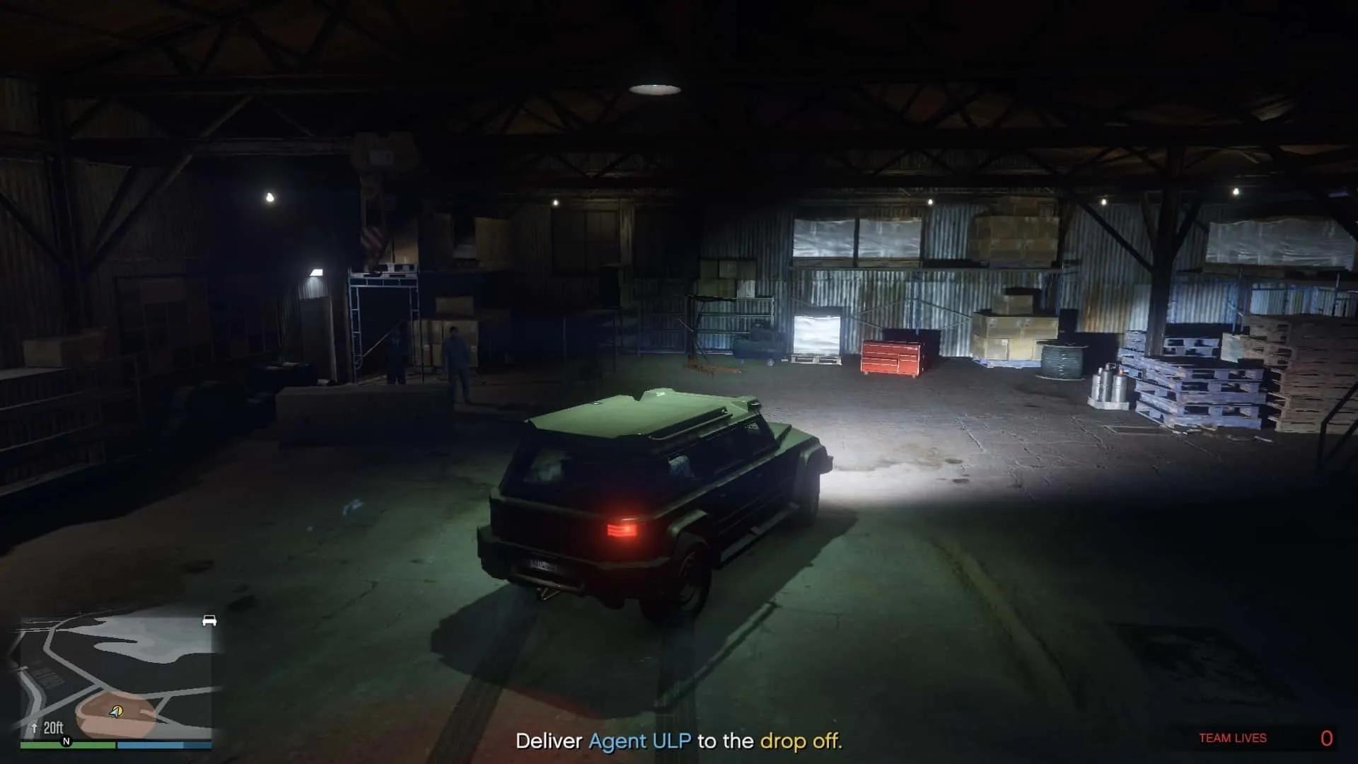 Delivering Agent to the drop off