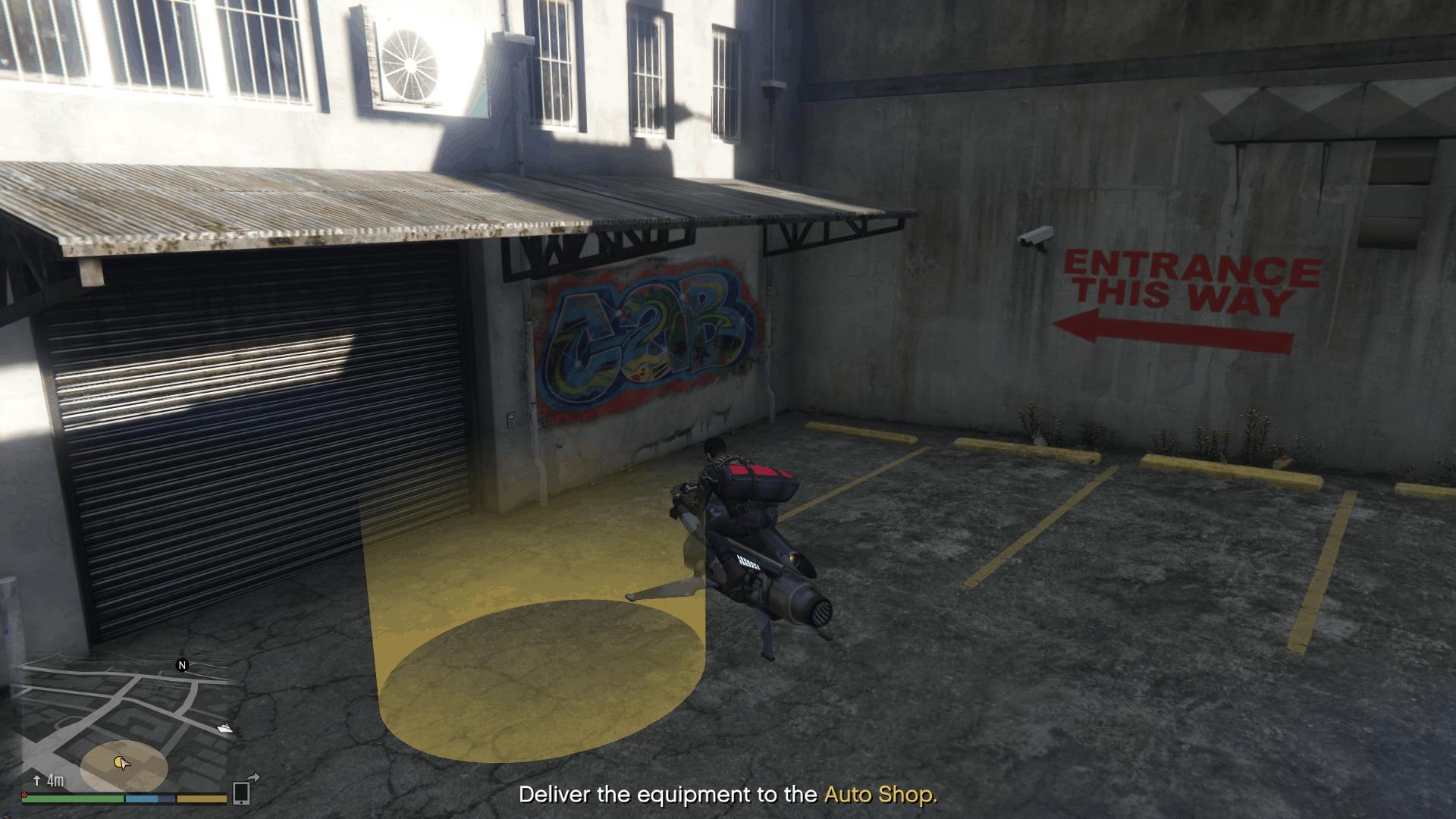 Delivering the equipment to the Auto Shop