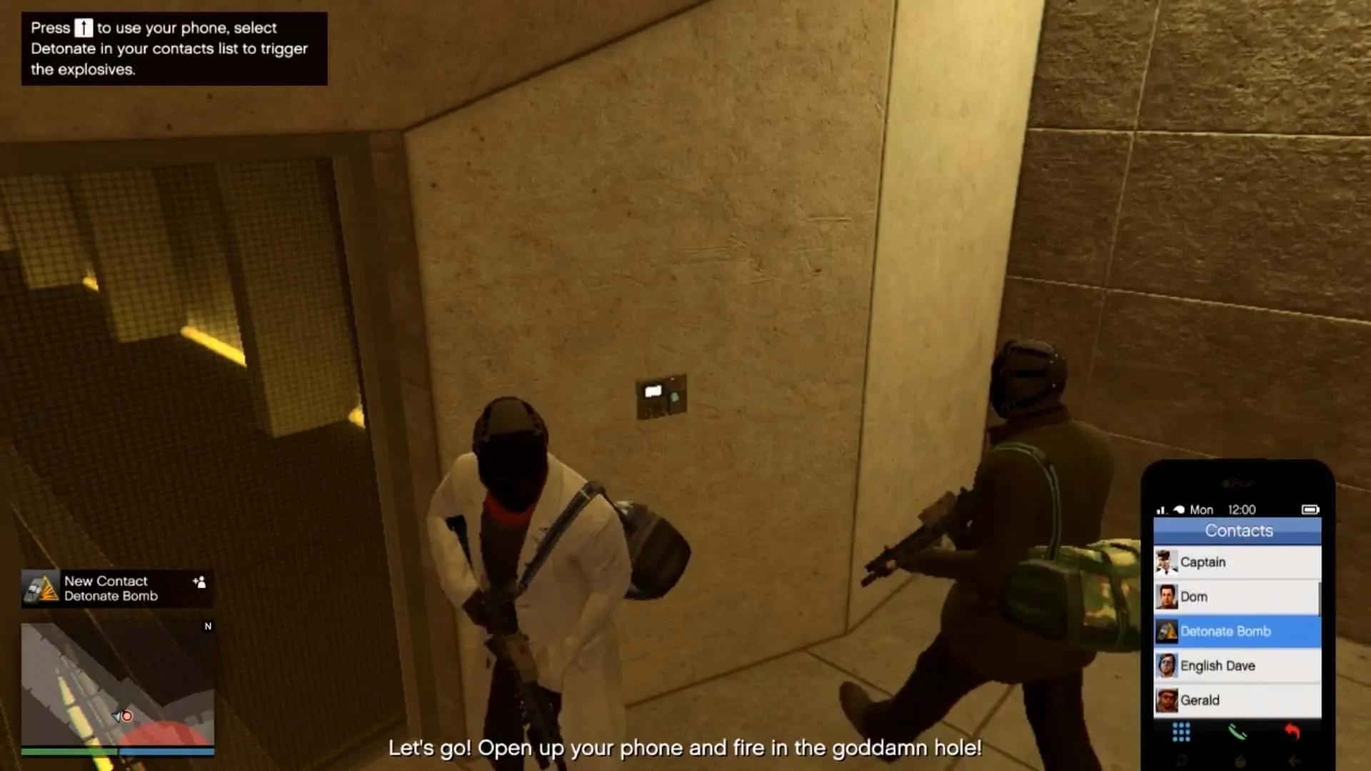 'Detonate Bomb' contact added in the phone contacts list