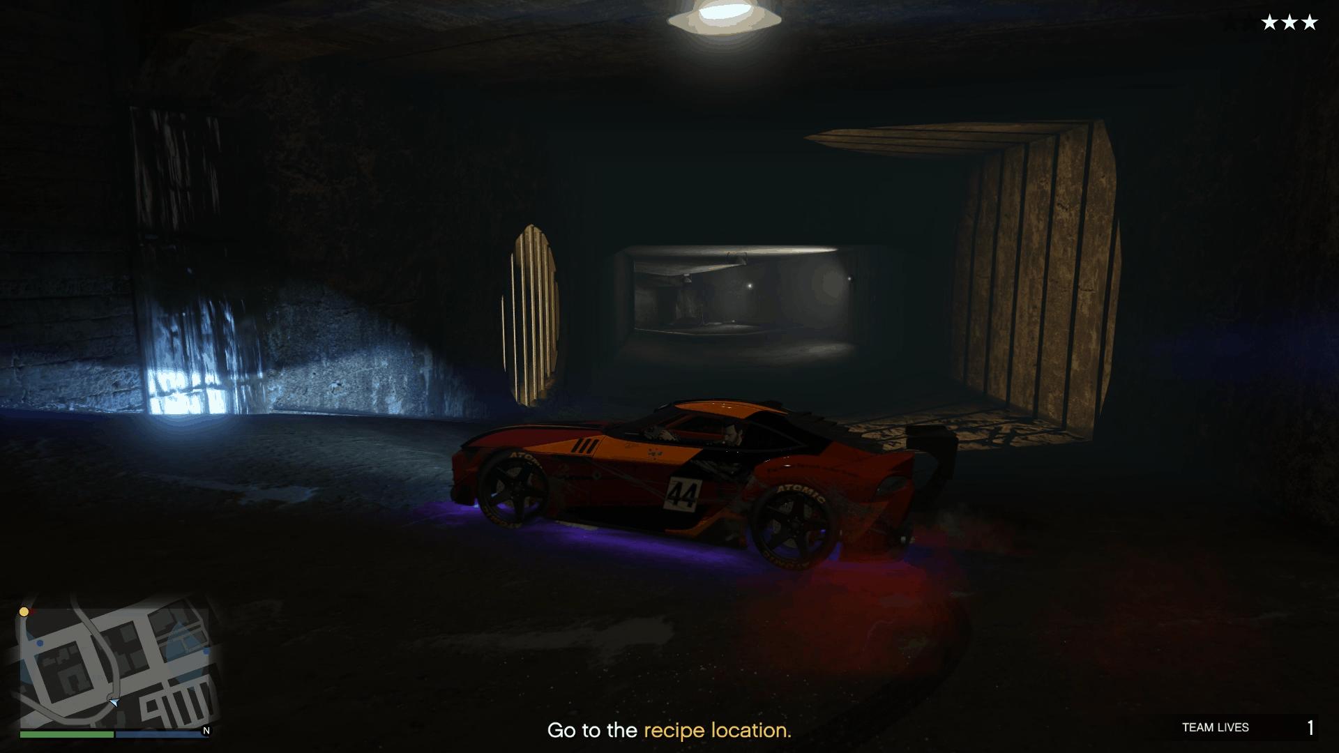 Waiting in the tunnel until the wanted level goes away