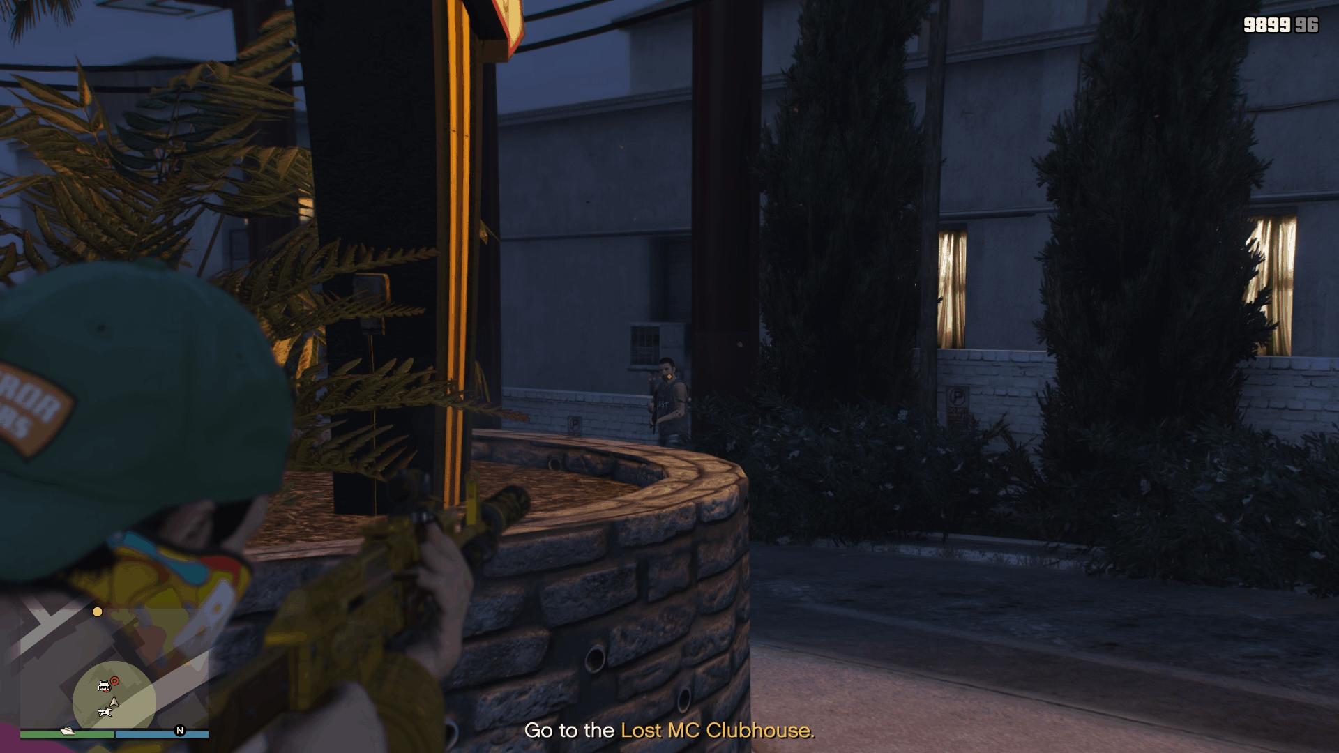 Lost MC member guarding the slamvan